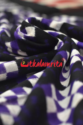 Diagonal Purple Sambalpuri Pasapali Cotton (Fabric)