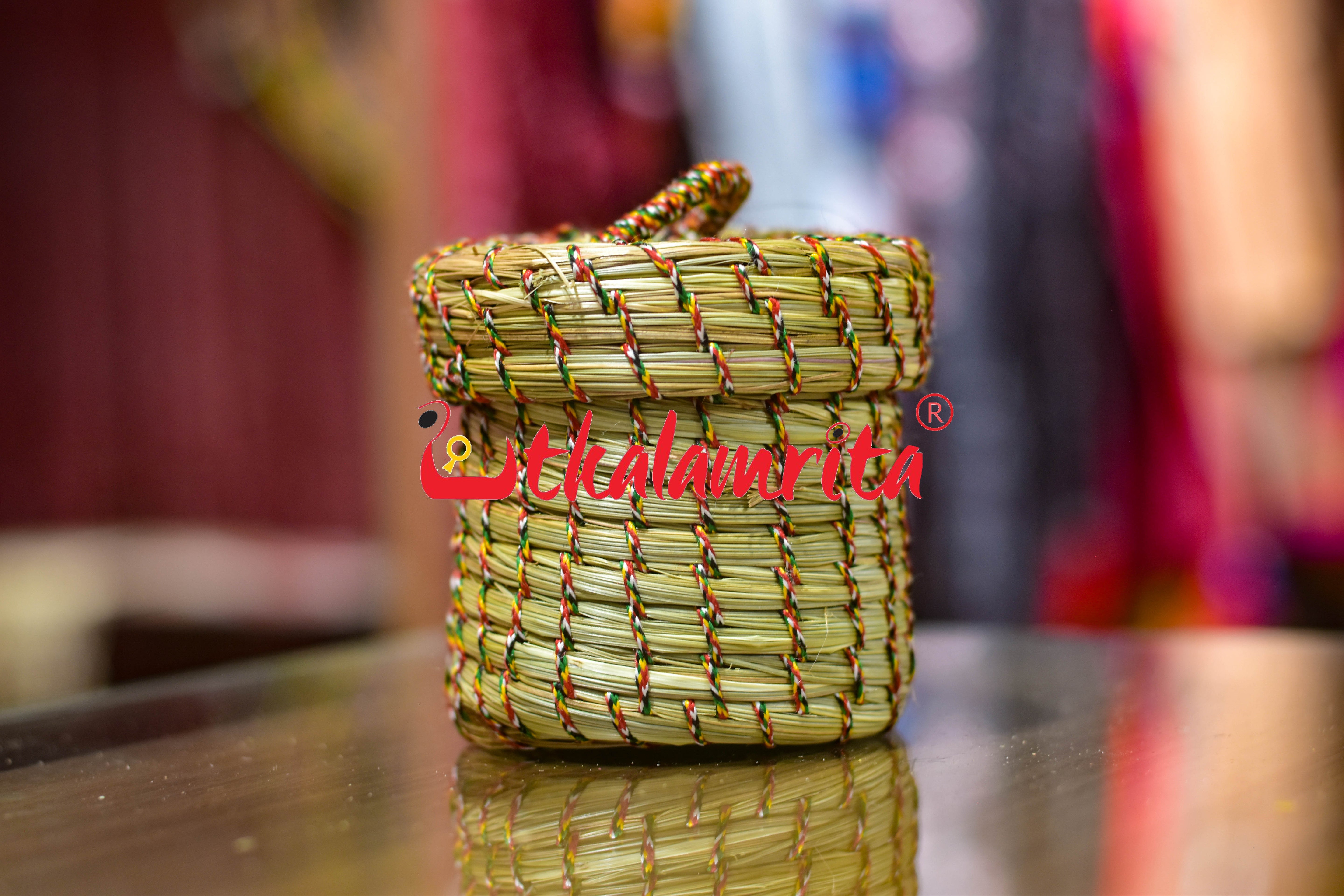 Sabai Grass Multicolor Thread Jewellery Box
