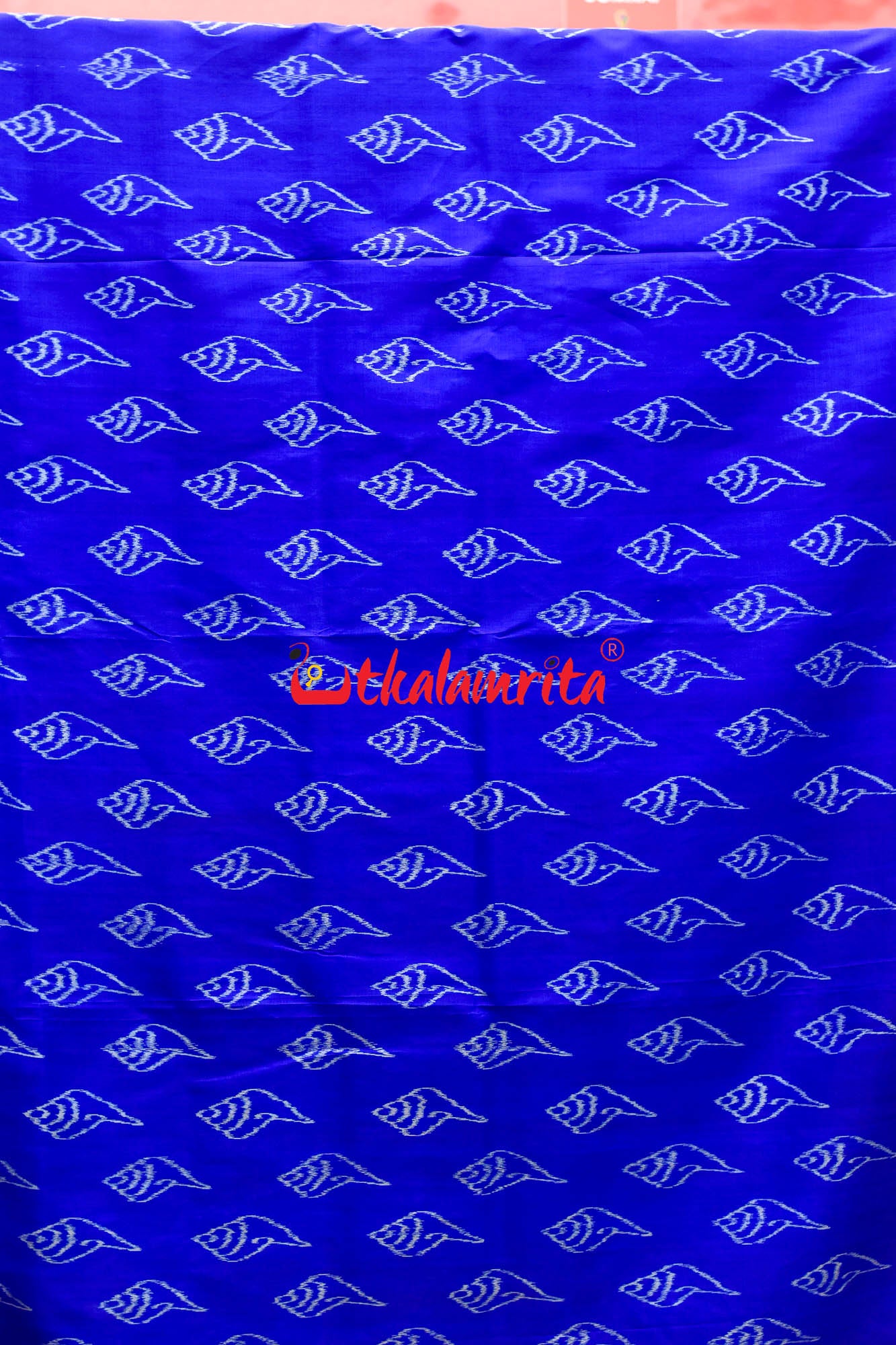 Blue Sankha Khandua Silk Saree