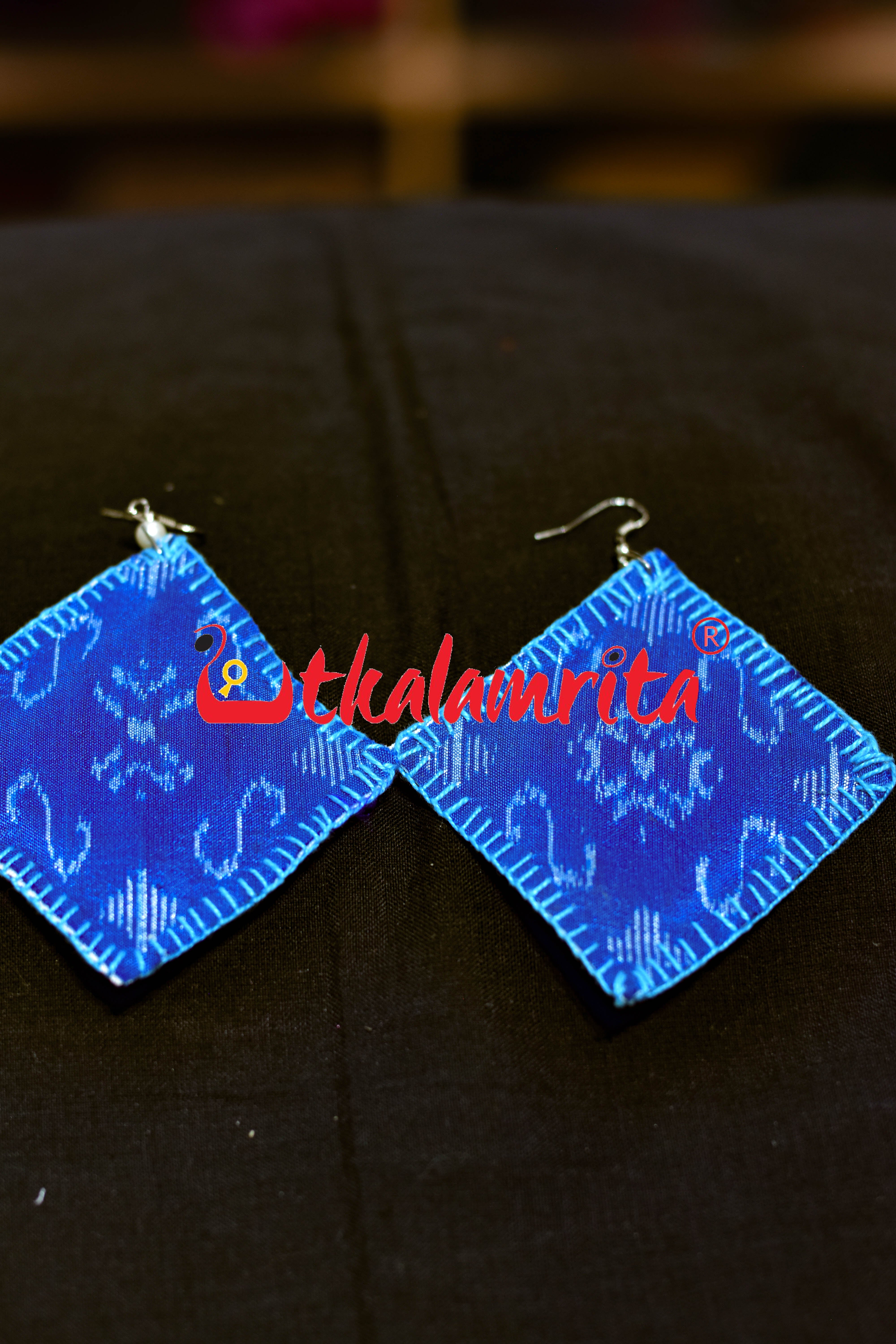 Blue Silk Thikiri Earrings