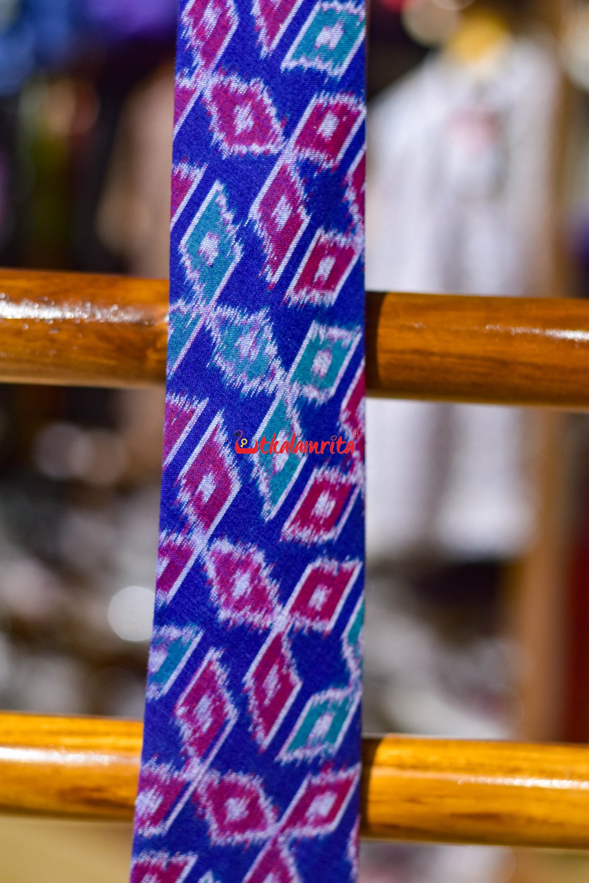 Blue Magenta Mitsubishi Sambalpuri (Tie)