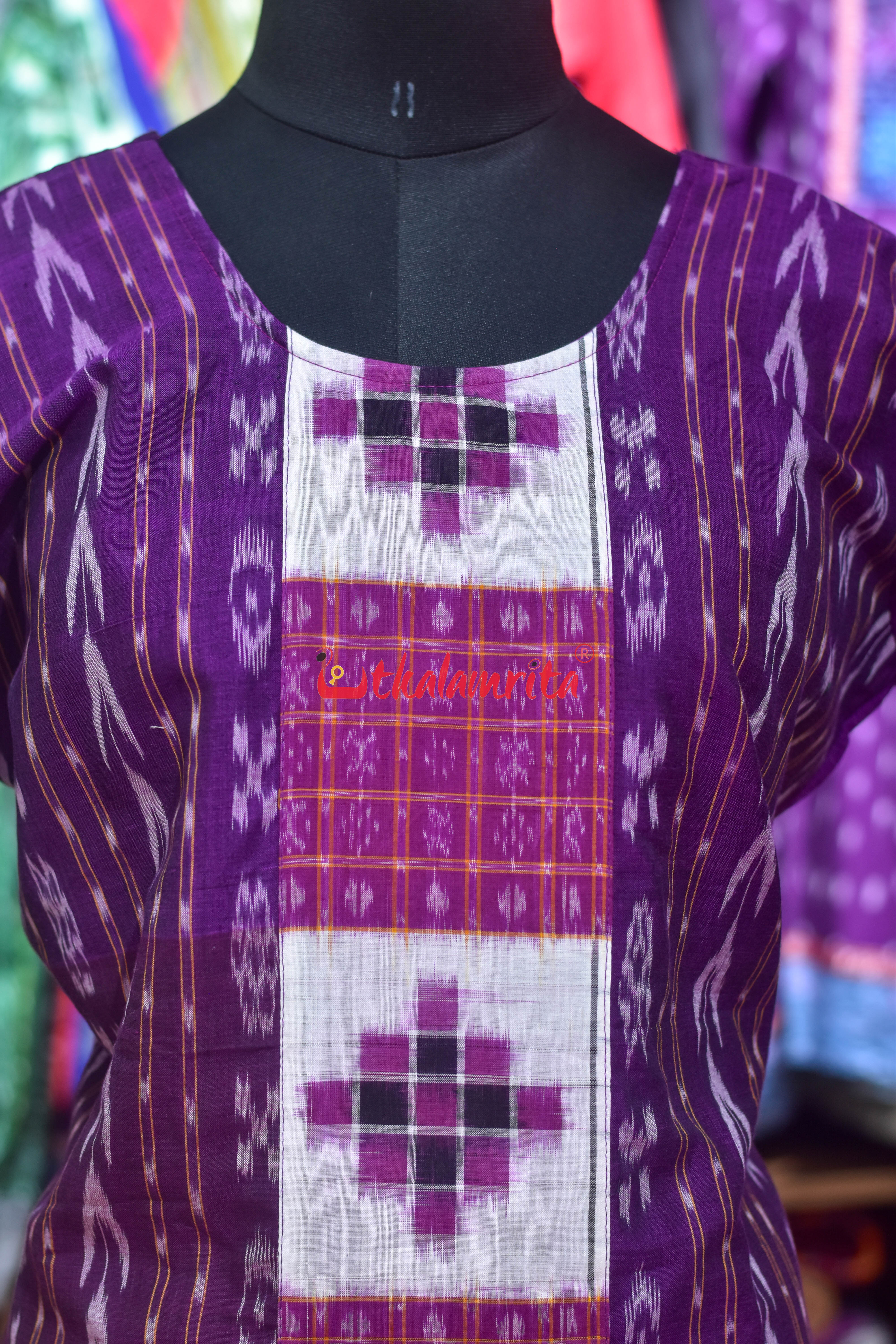 Purple Magenta Middle Pasapali (Ladies' Kurti)
