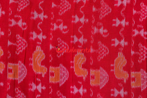 Red Tribals Huts Ducks (Fabric)