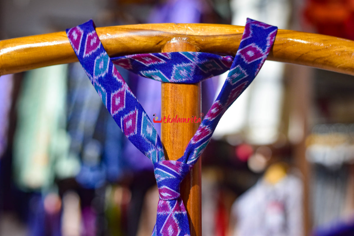 Blue Magenta Mitsubishi Sambalpuri (Tie)
