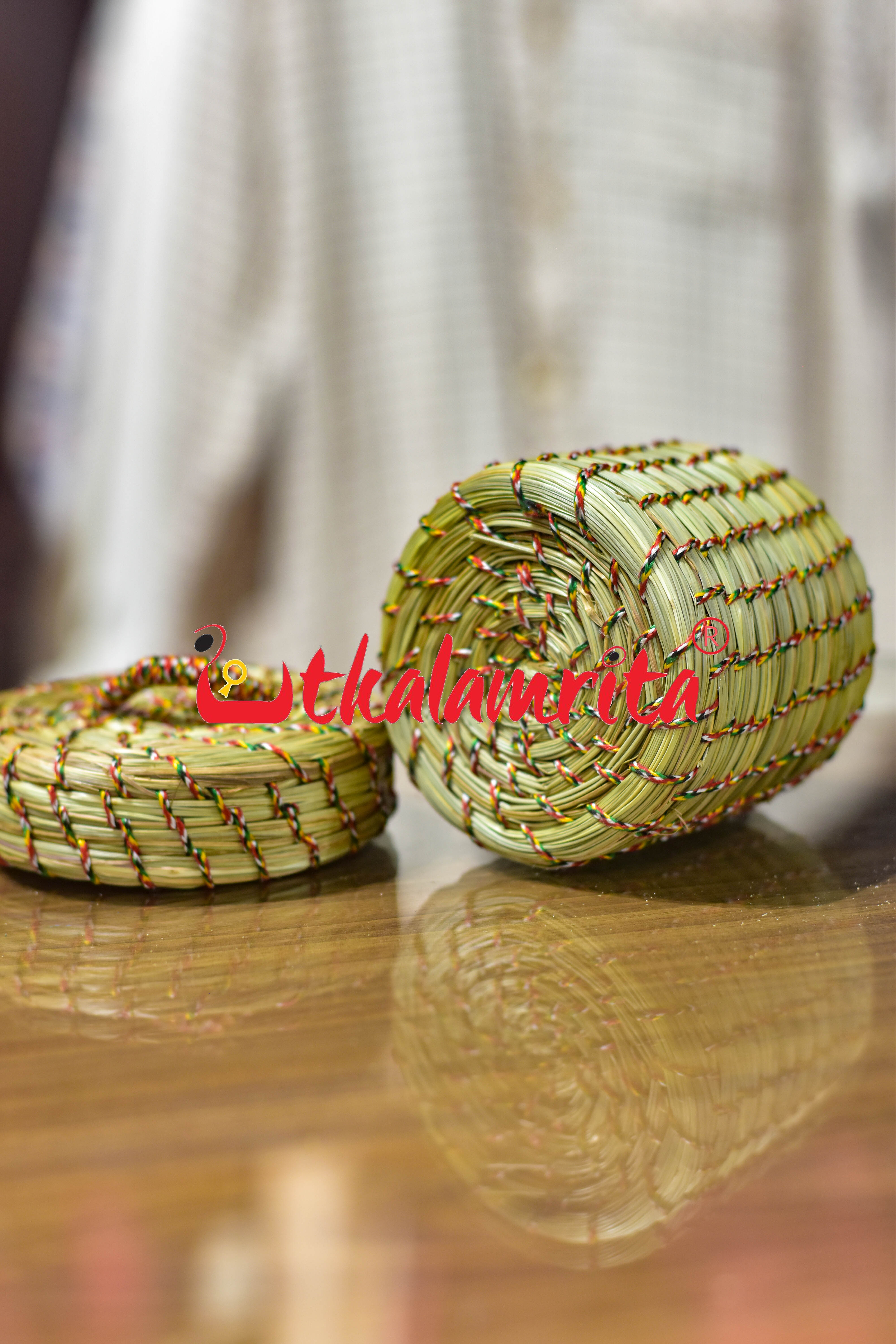 Sabai Grass Multicolor Thread Jewellery Box
