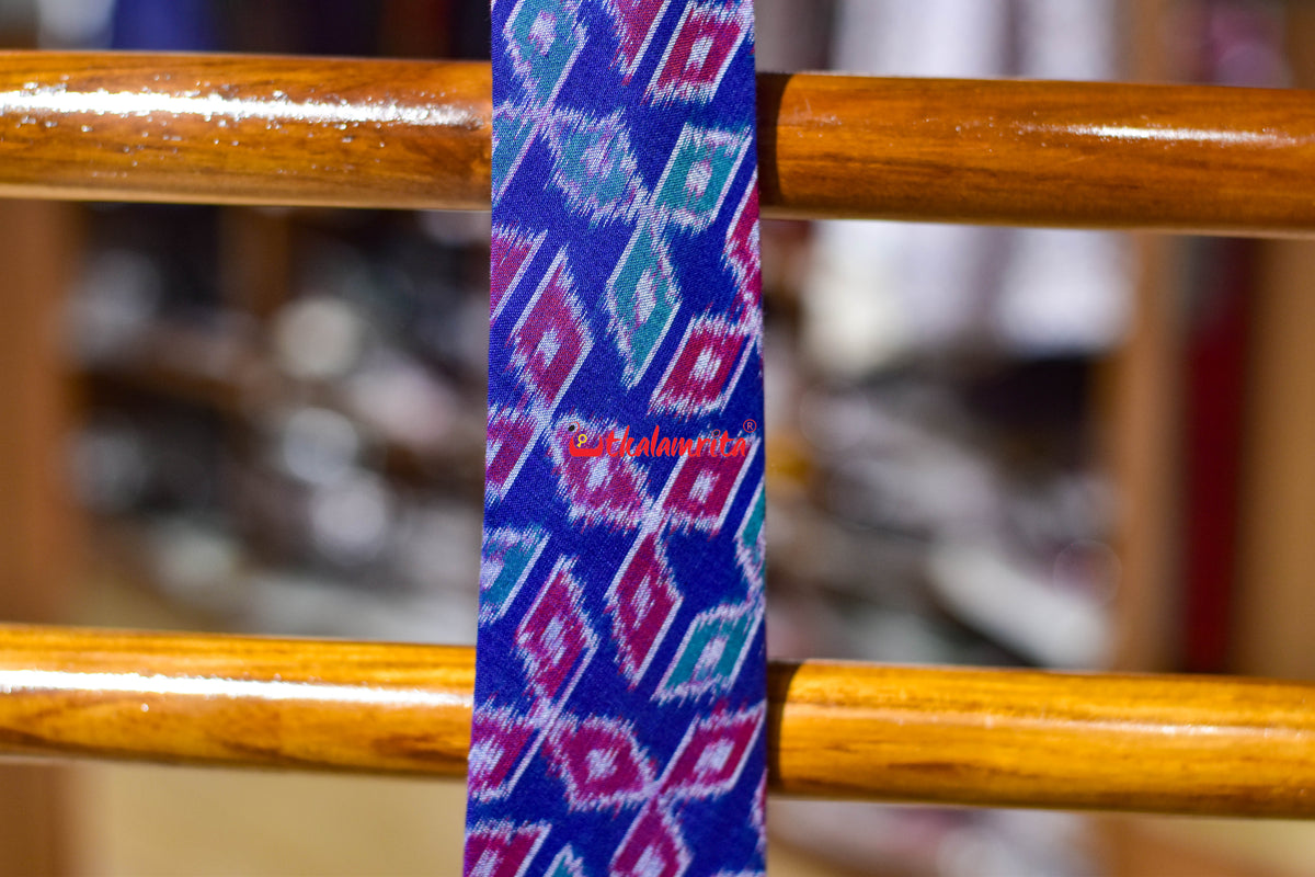 Blue Magenta Mitsubishi Sambalpuri (Tie)