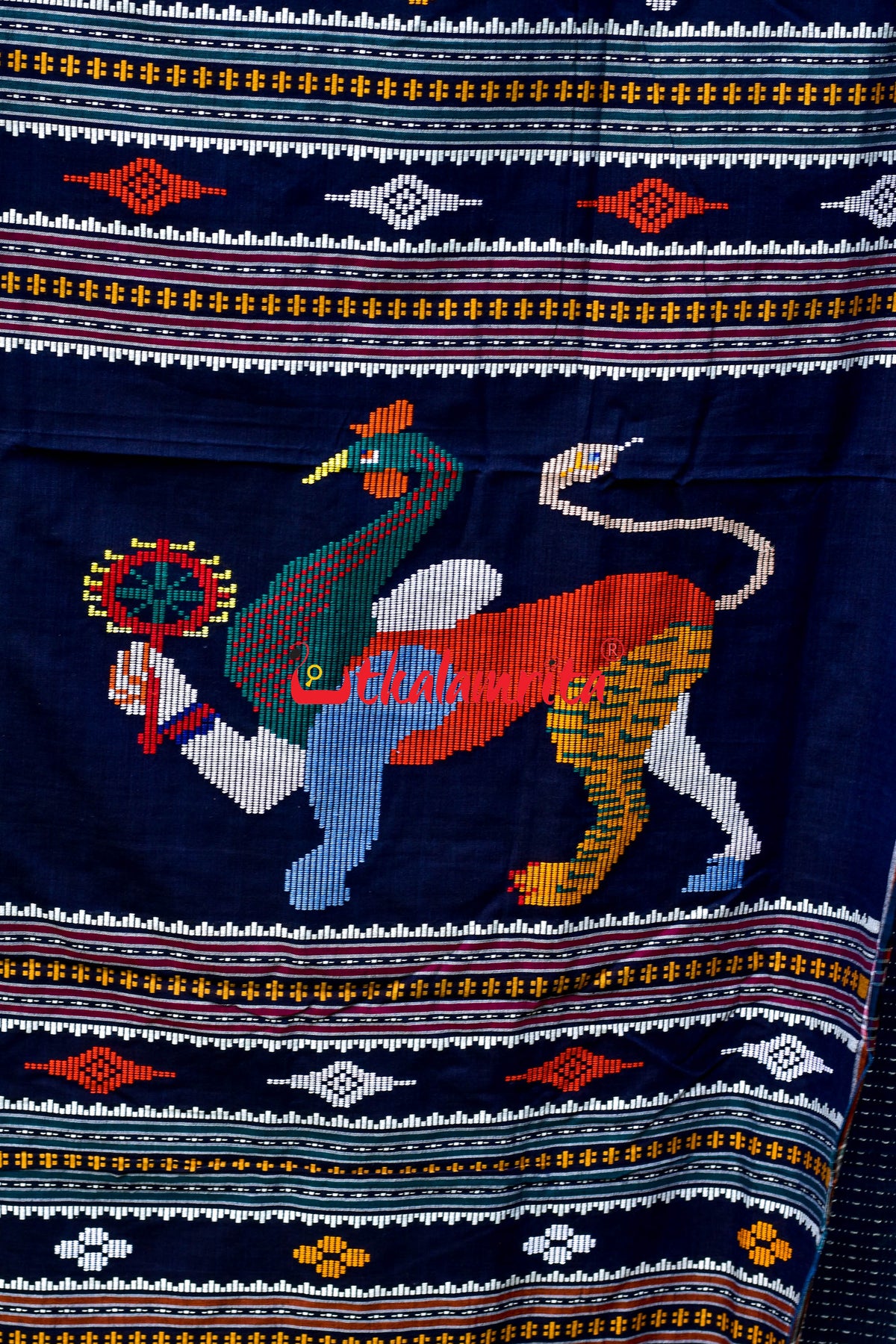 Surf Double Nabagunjara Dhalapathara Cotton Saree
