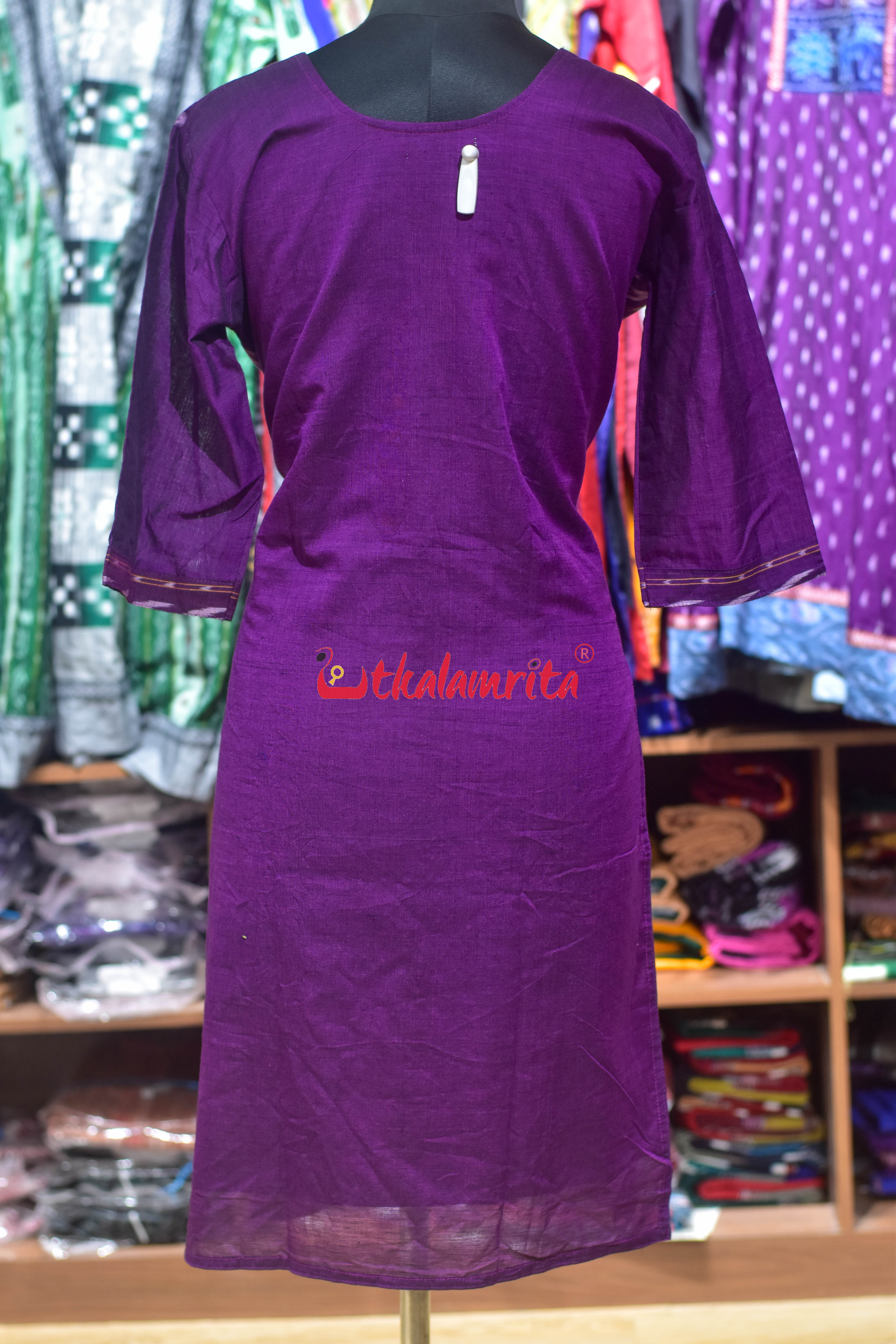 Purple Magenta Middle Pasapali (Ladies' Kurti)