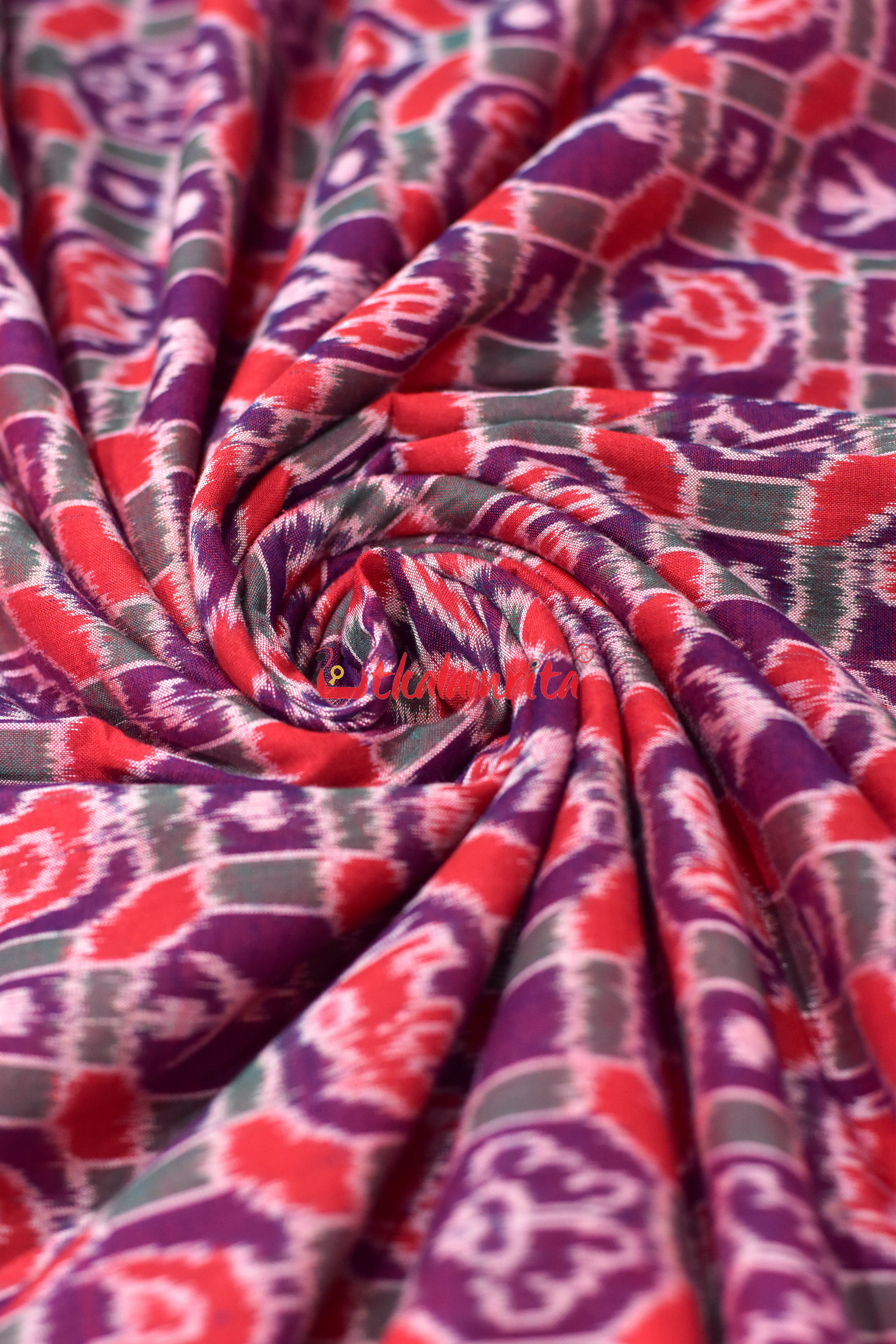 Multi Box Animals 3D Sambalpuri Cotton (Fabric)