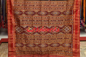 Black Nabarangi Red Pasapali Border Khandua Silk Saree