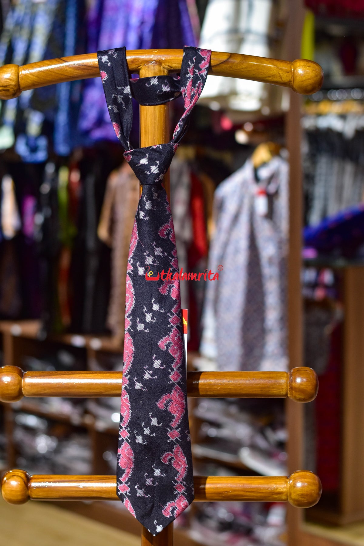 Old Rose Phula Thikiri Sambalpuri Silk (Tie)