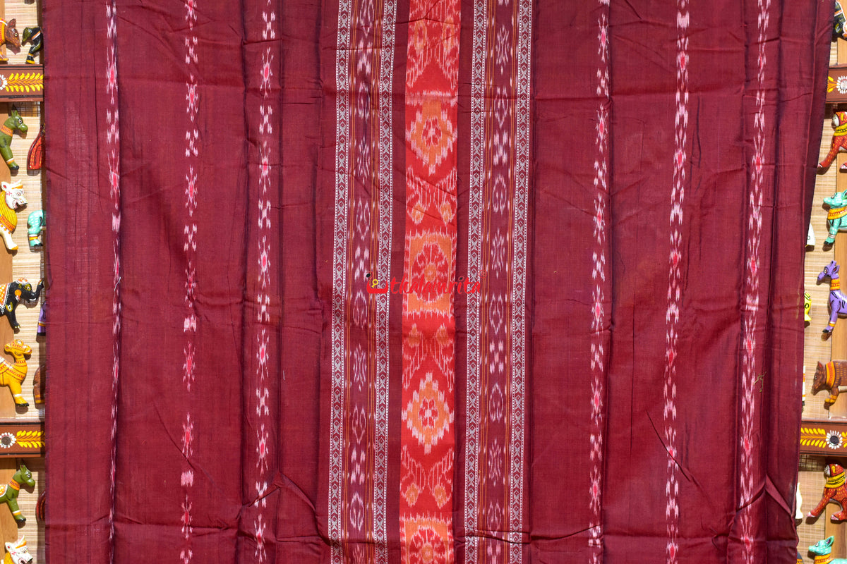 Maroon Yellow Middle Sankha Chakra Design Dress Set