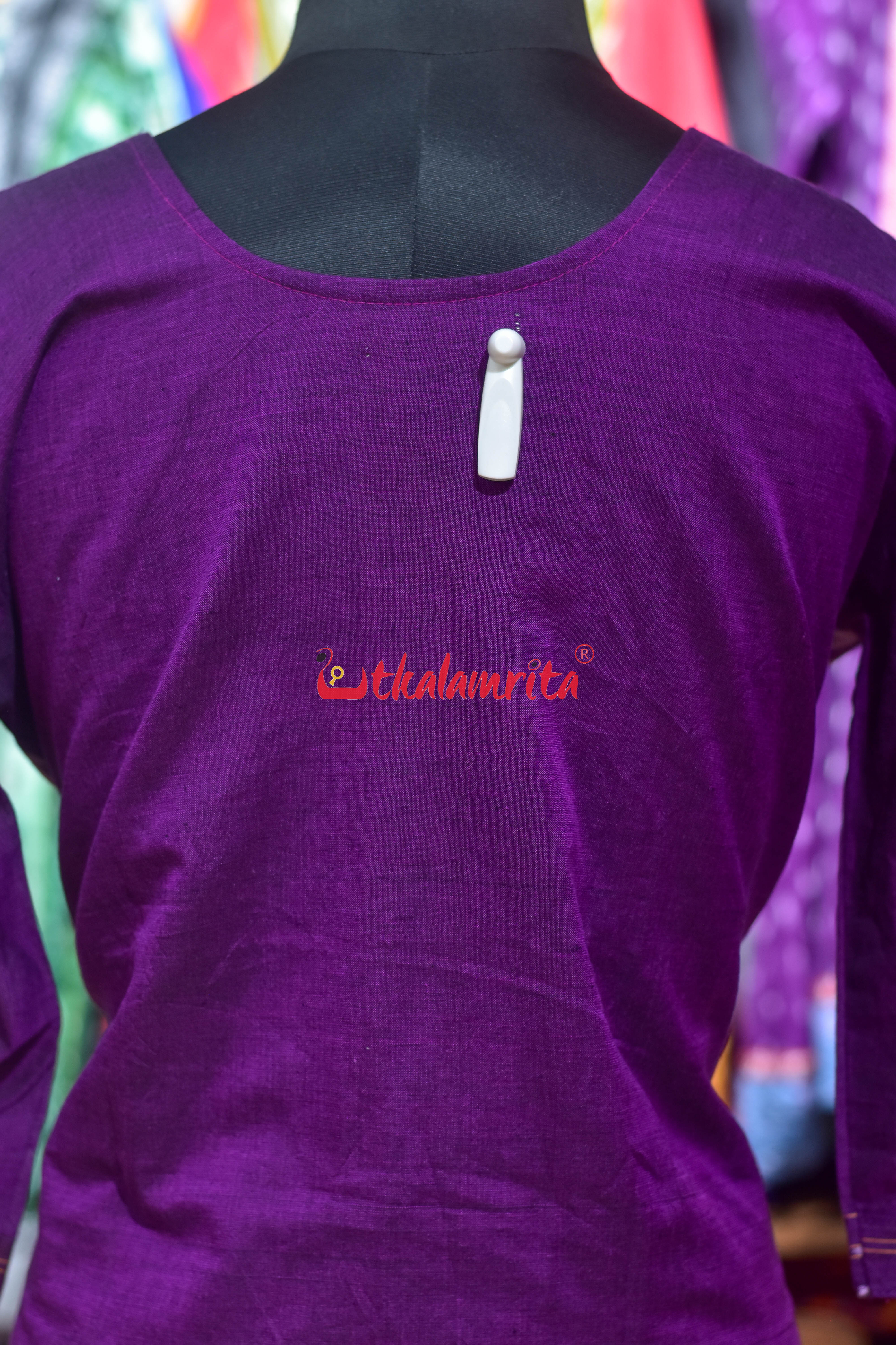 Purple Magenta Middle Pasapali (Ladies' Kurti)