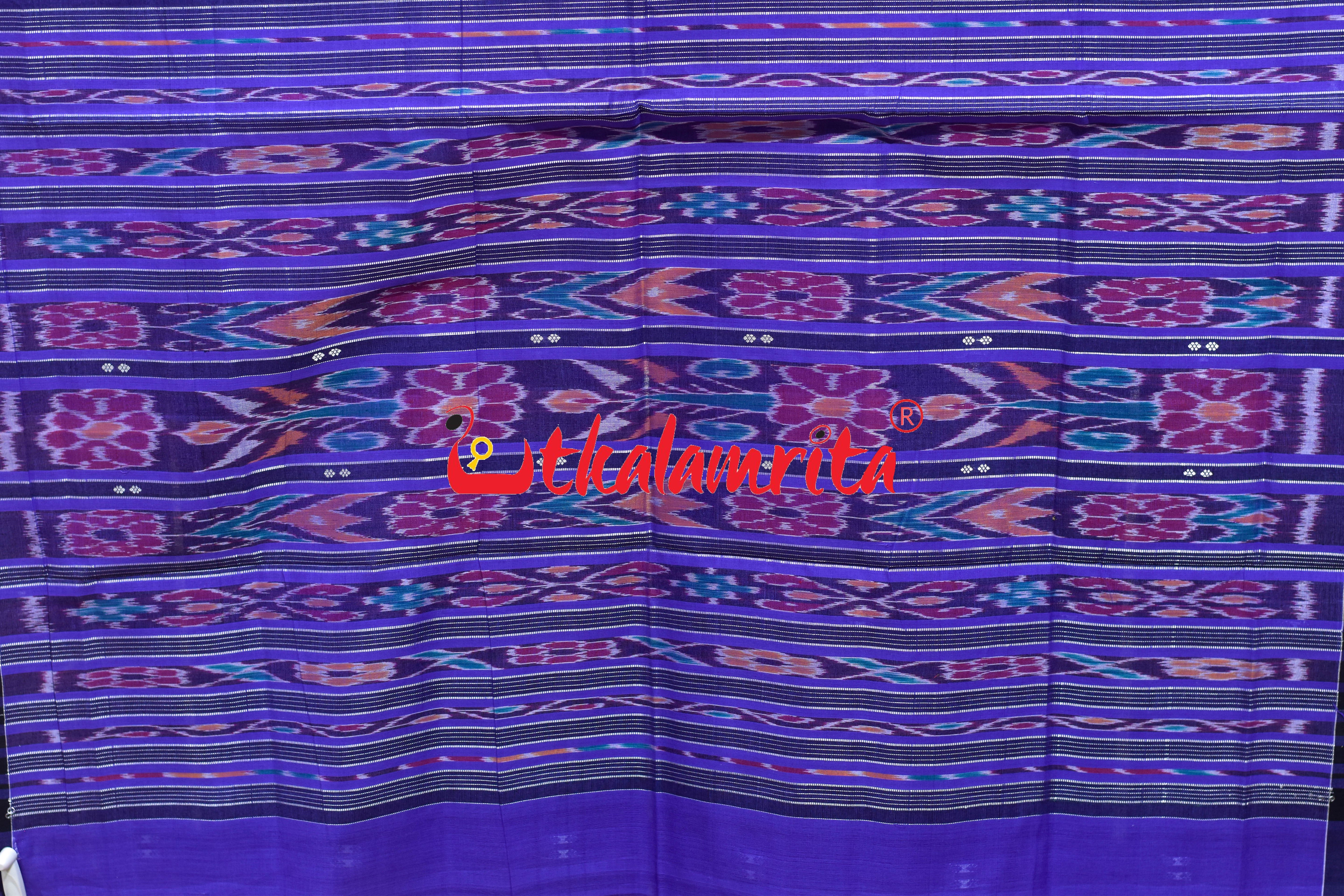 Purple Black Pittala Single Cotton Saree