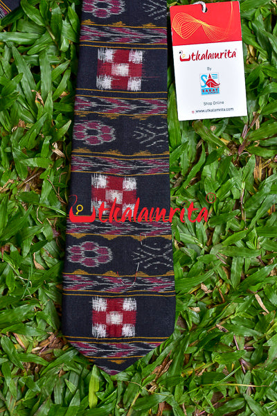 Black with Red Pasapali ( Tie)