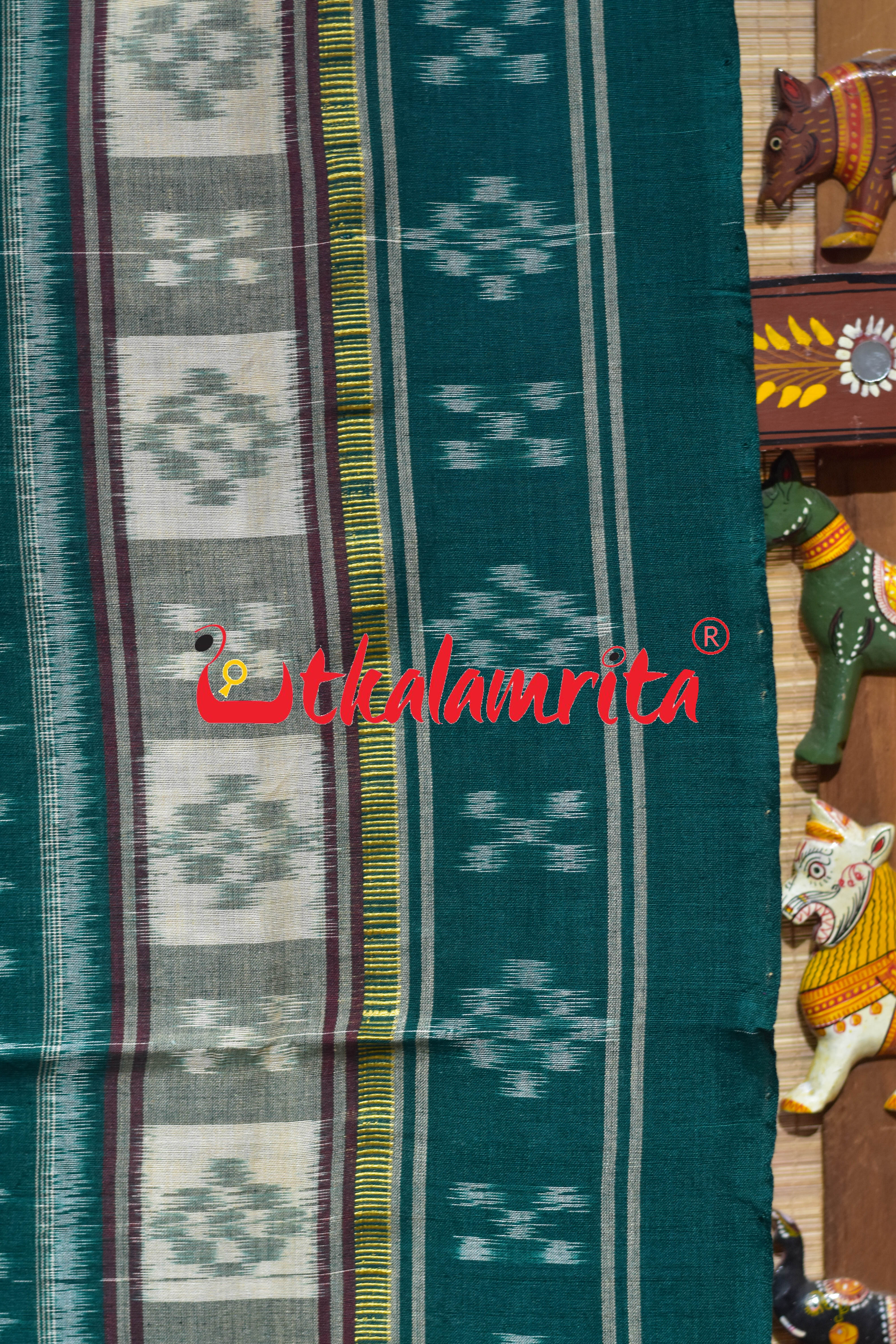 Beige Body Phula Tribal Border Khandua Cotton saree