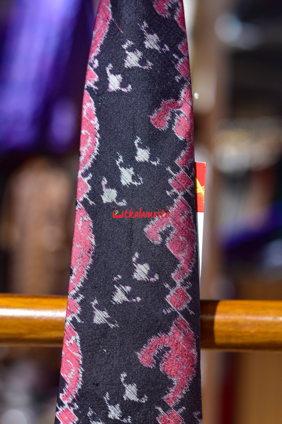 Old Rose Phula Thikiri Sambalpuri Silk (Tie)