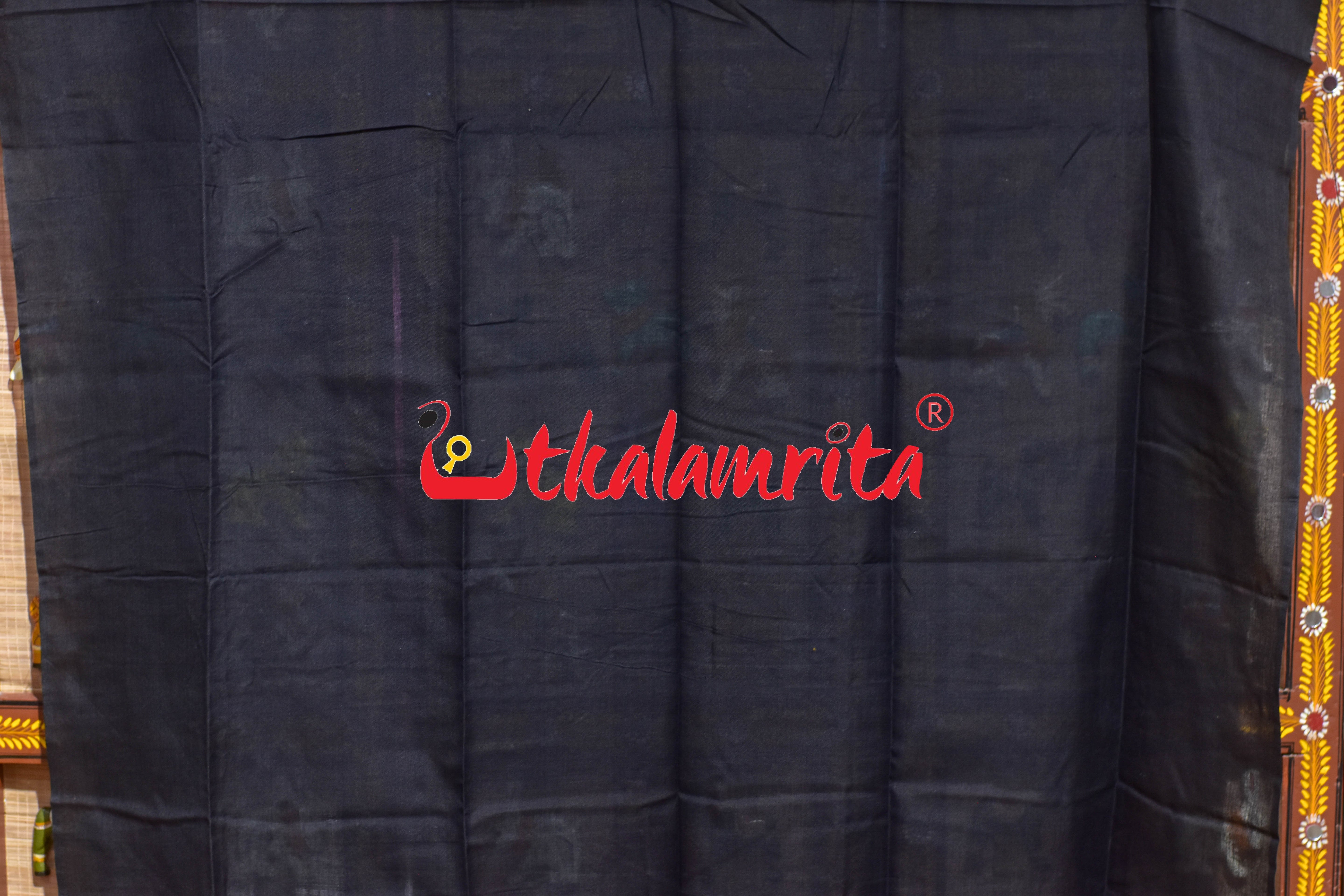 Red Black Double Elephant Sambalpuri Cotton Dress Set