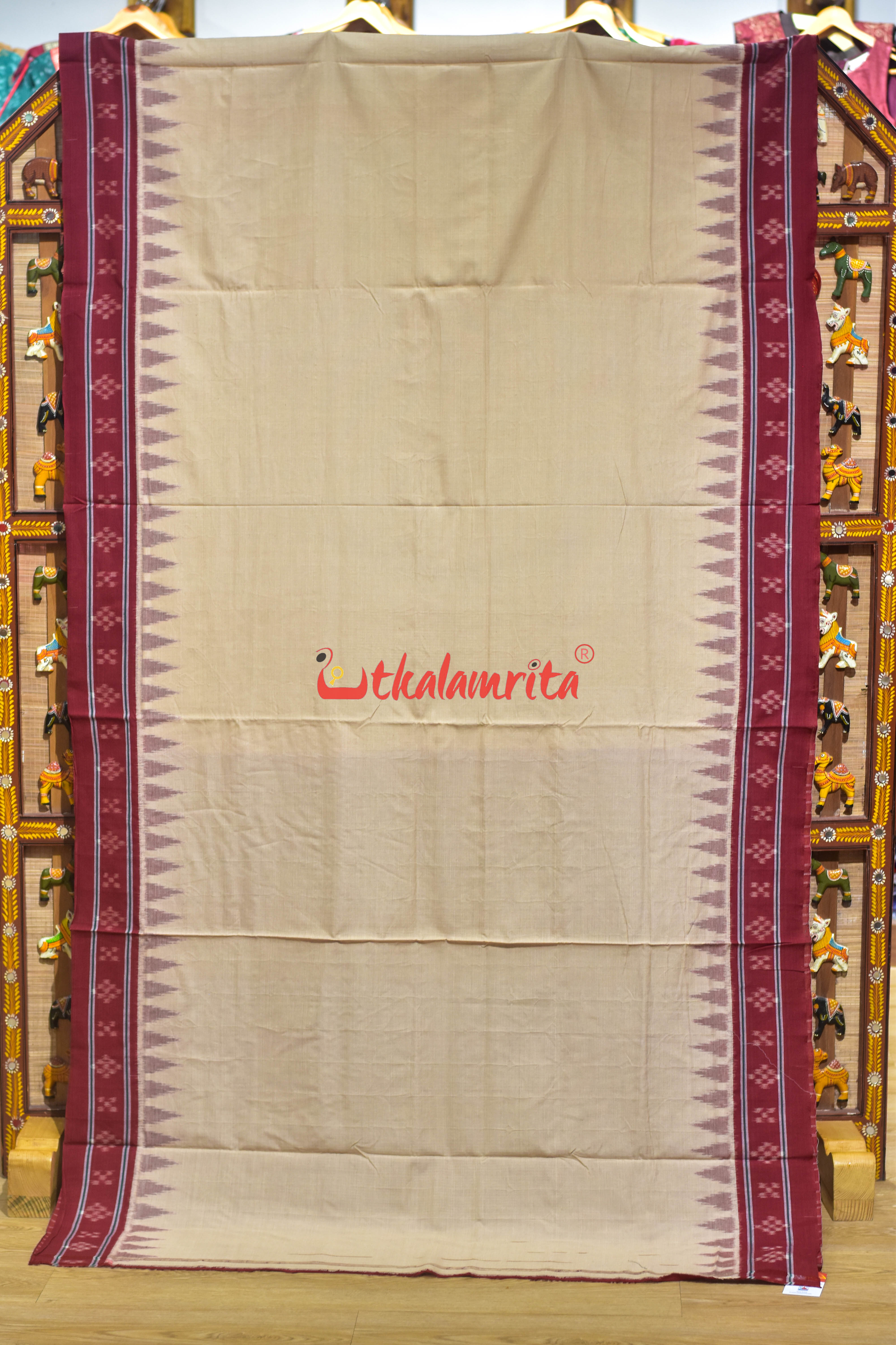Matha Tussarite Border Pasapali Khandua Cotton Saree
