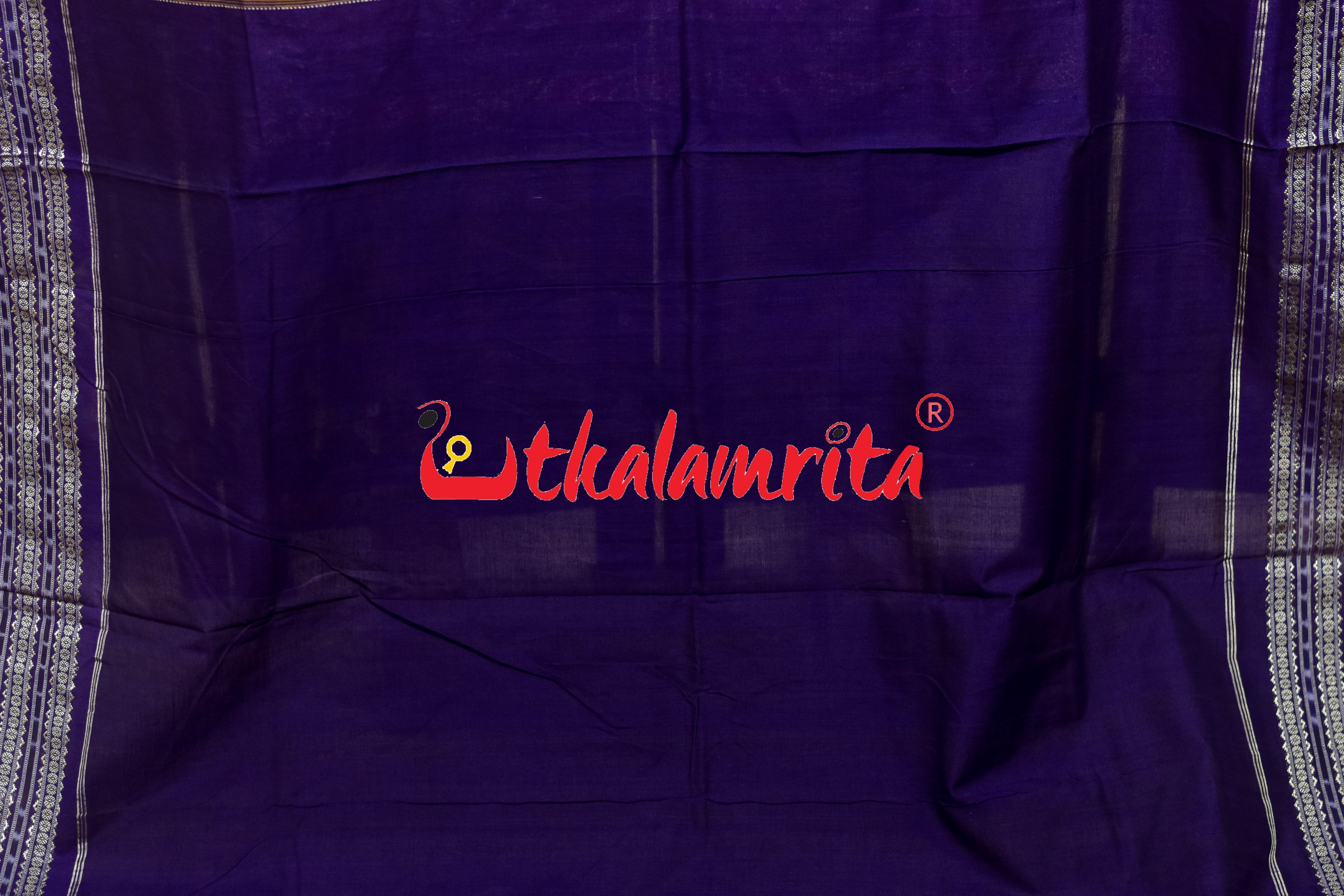 Pink Purple Double Mayura Sambalpuri Cotton Saree