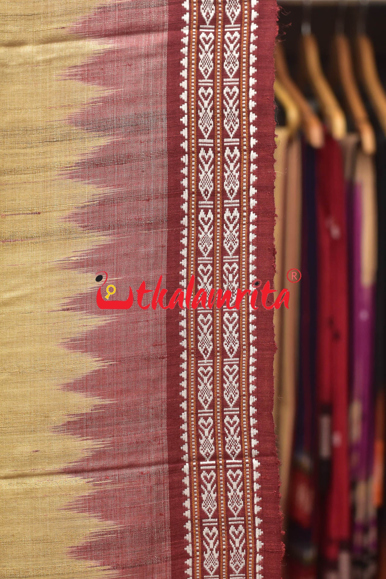 Natural Body Fish Border Gopalpur Tussar Saree