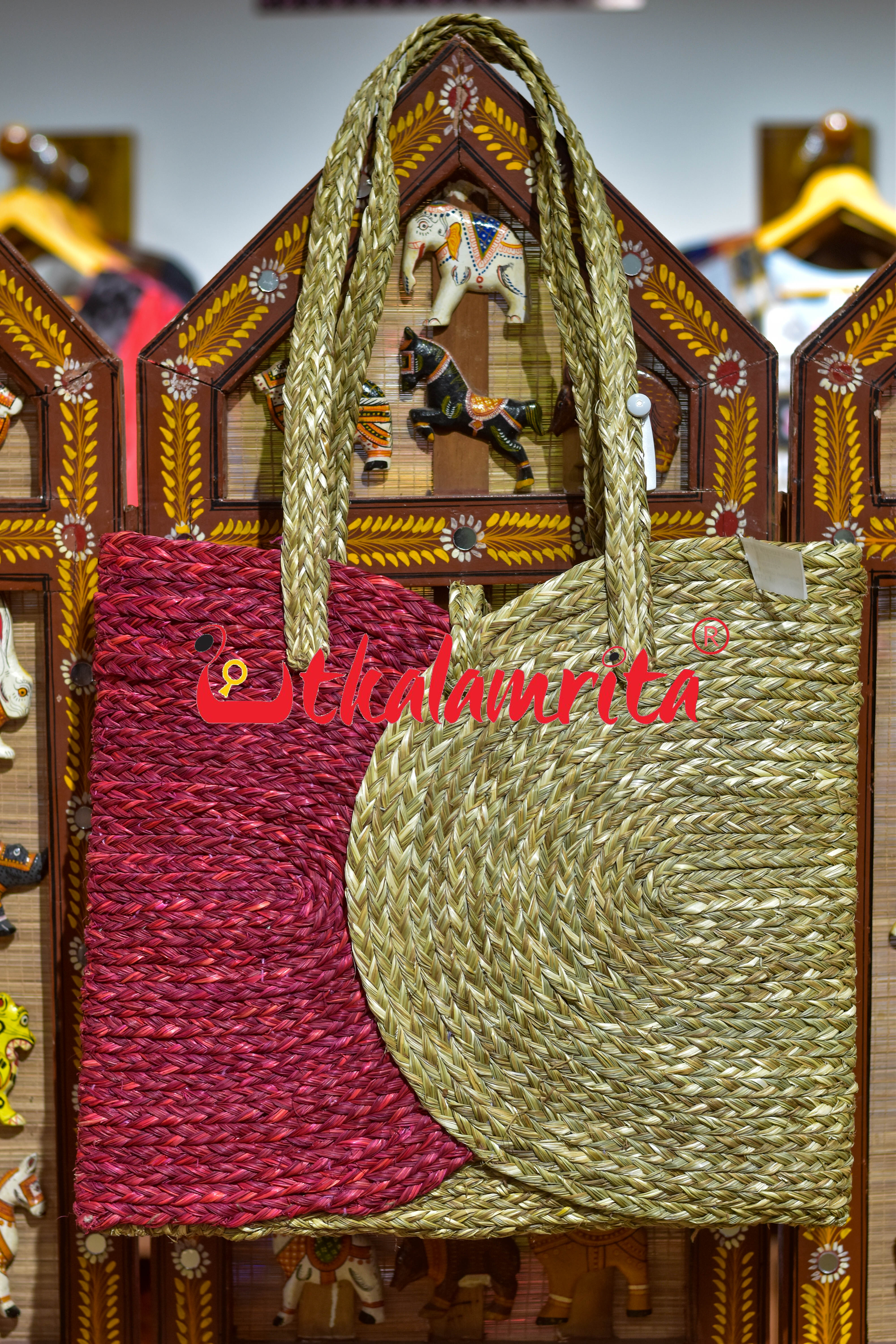 Sabai Grass Laptop Bag (Red)