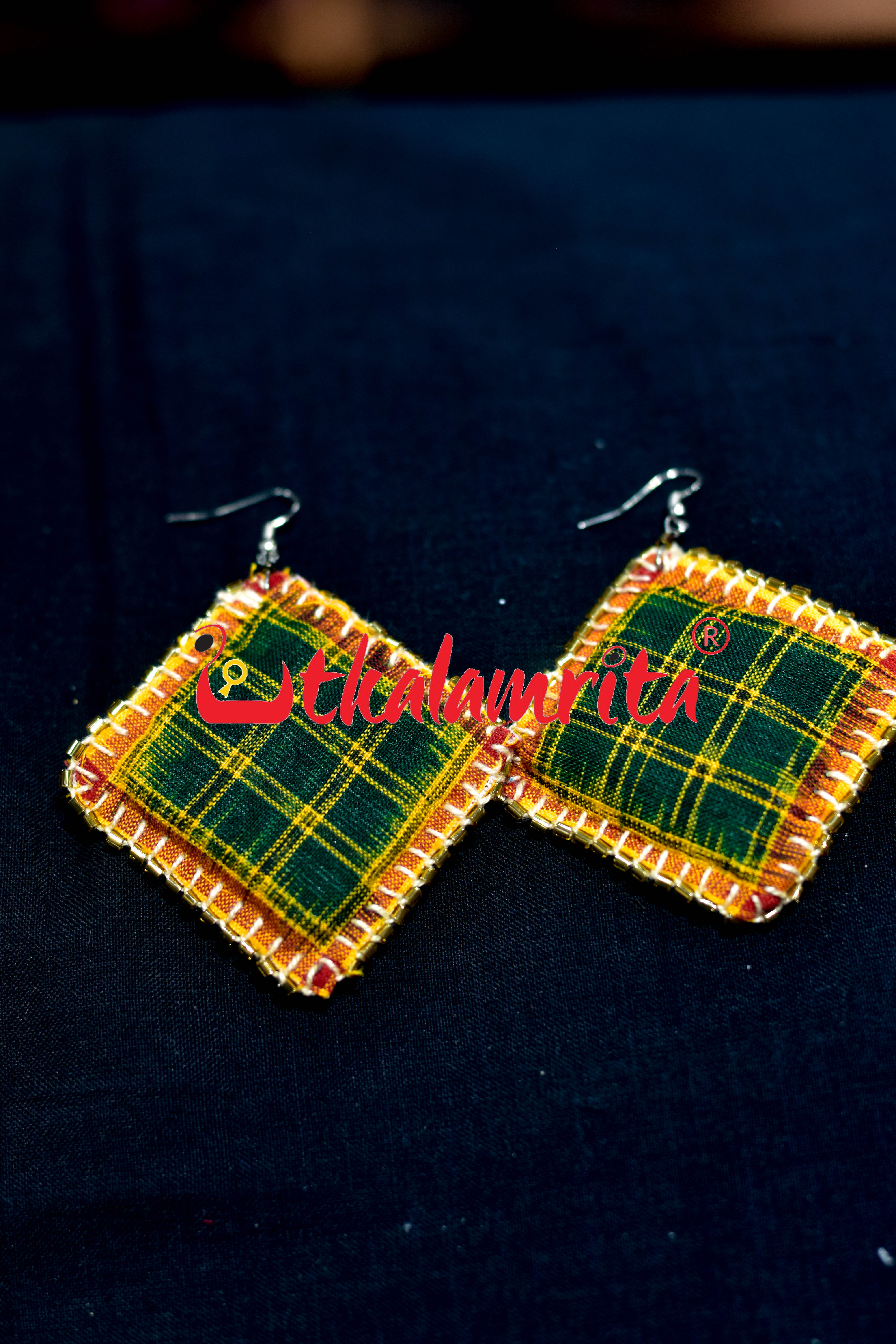 Red Green Aswini Earrings