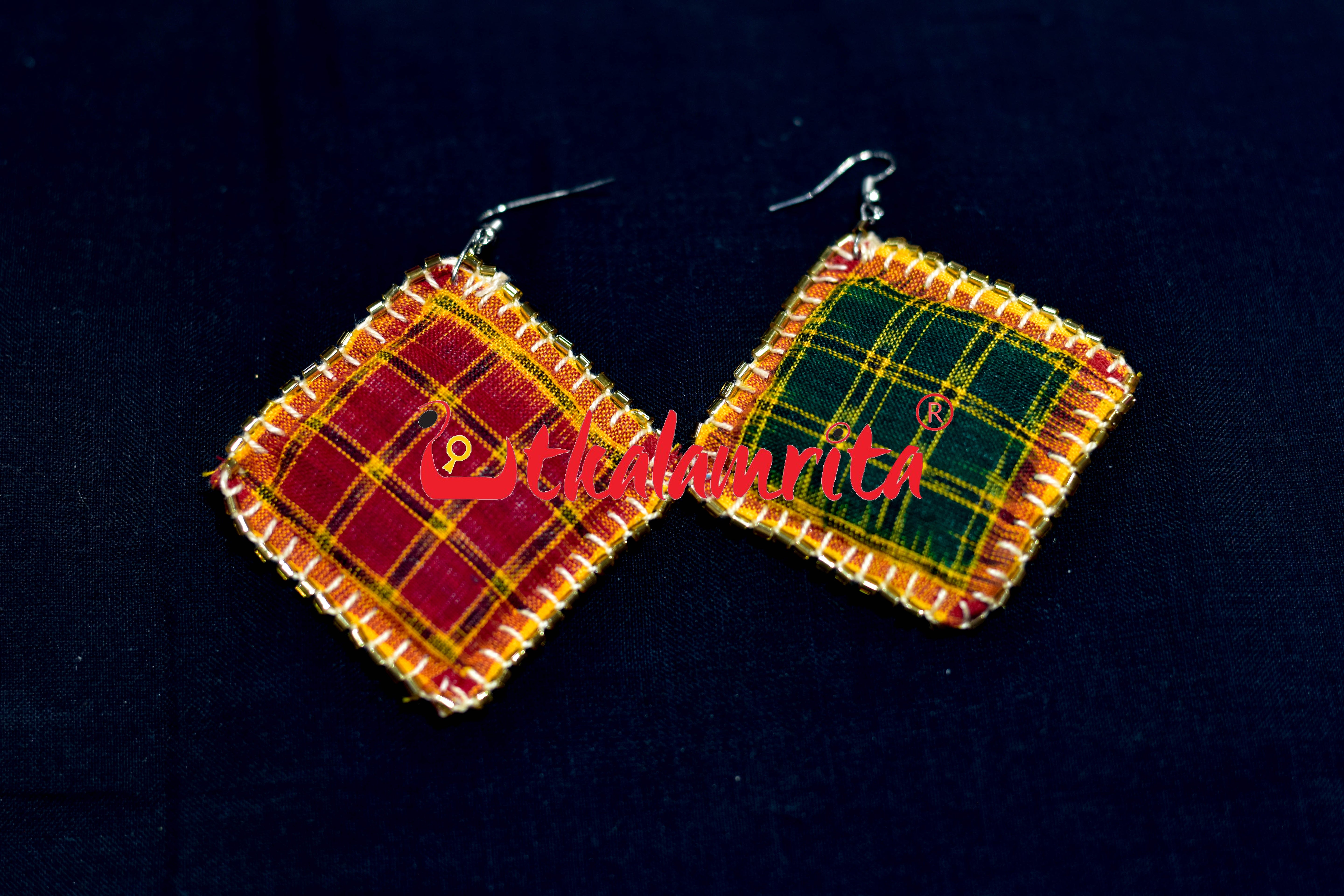 Red Green Aswini Earrings