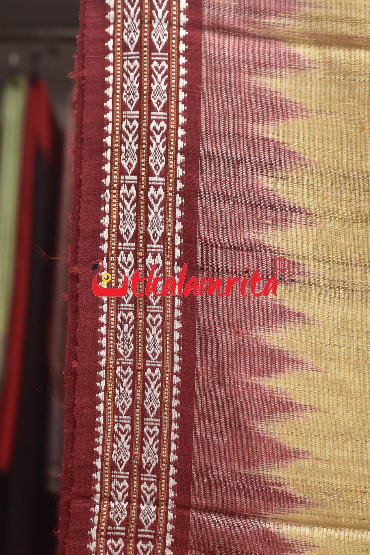 Natural Body Fish Border Gopalpur Tussar Saree