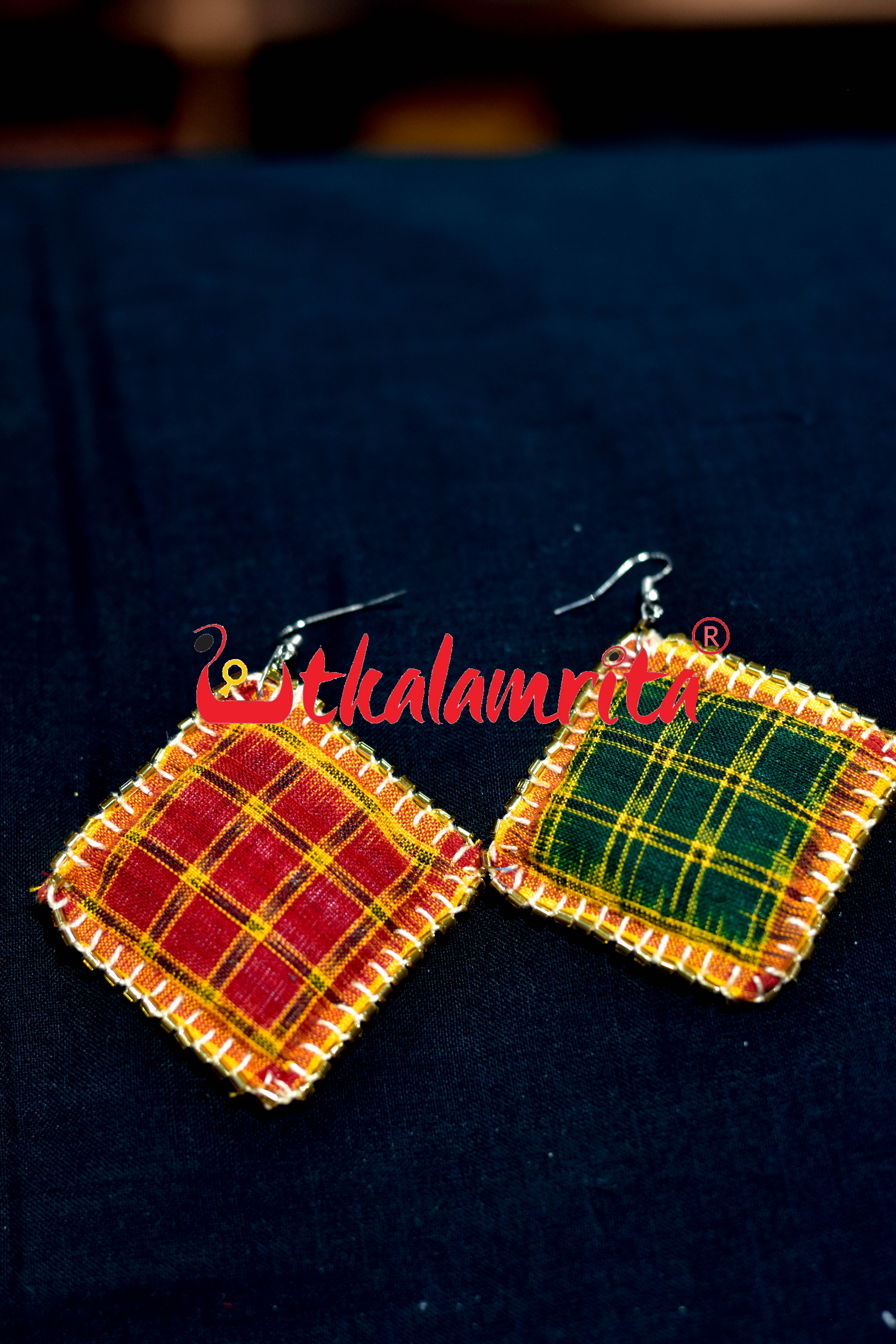 Red Green Aswini Earrings