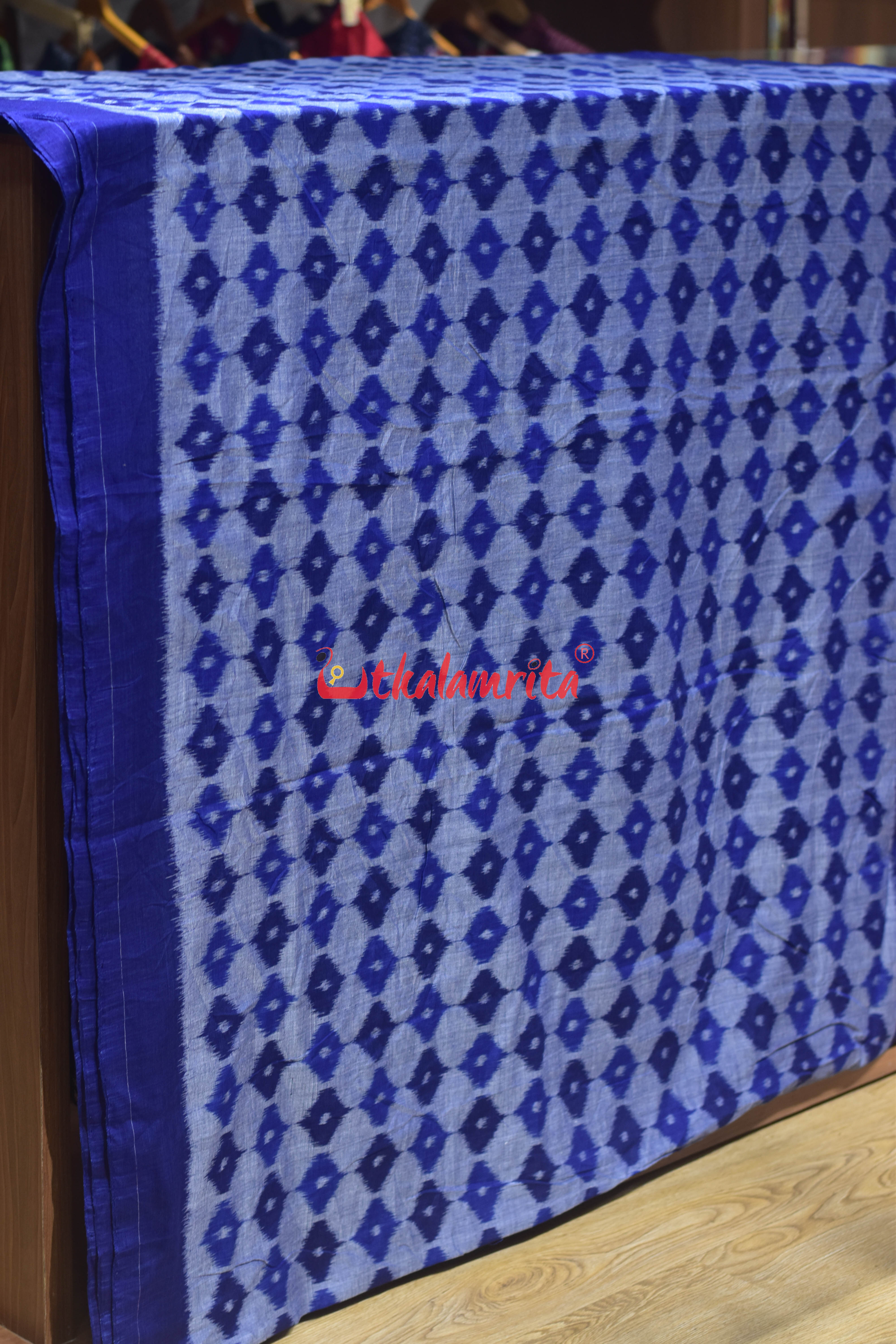 Blue 3D Illusions Ikat Cotton (Fabric)