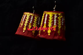 Red With Golden Touch Jewellery Set