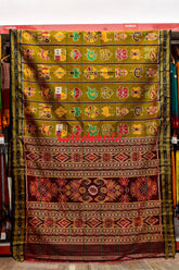 Bronze Nabakothi Khandua Silk Saree