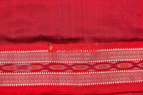 Red Bandha Silk Fabric