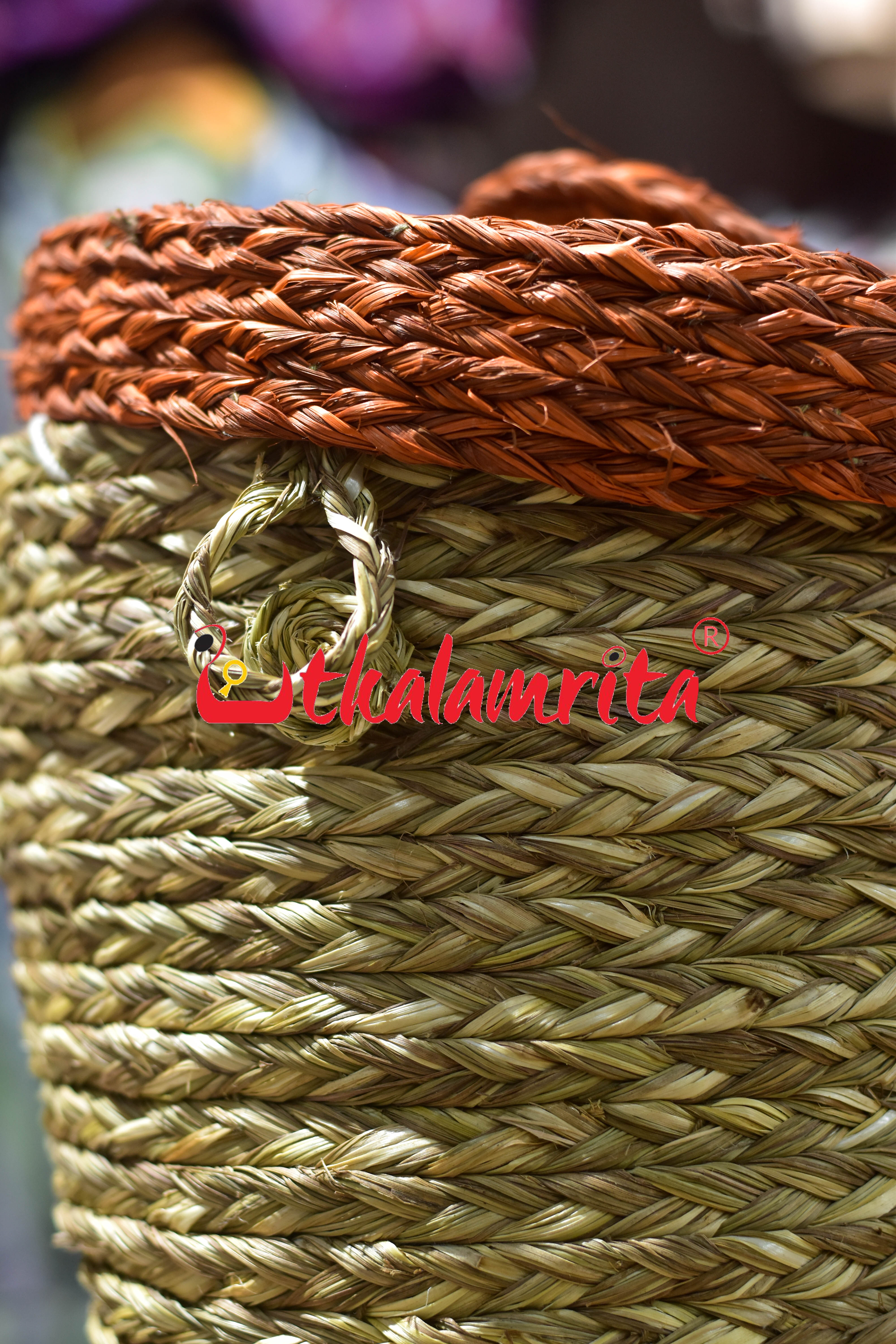 Sabai Grass Beni Box with Rust Lid