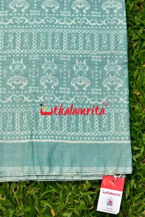 Light Green Tribals Cotton (Fabric)