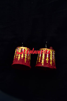 Red With Golden Touch Jewellery Set