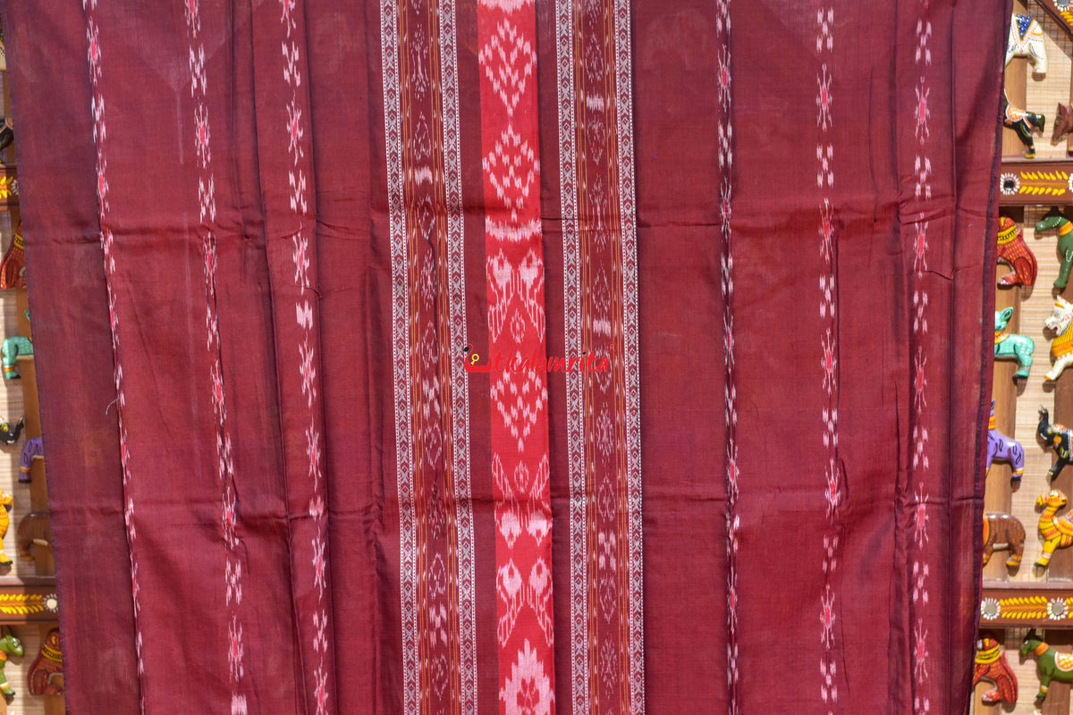 Maroon Grey Middle Sankha Chakra Design Dress Set