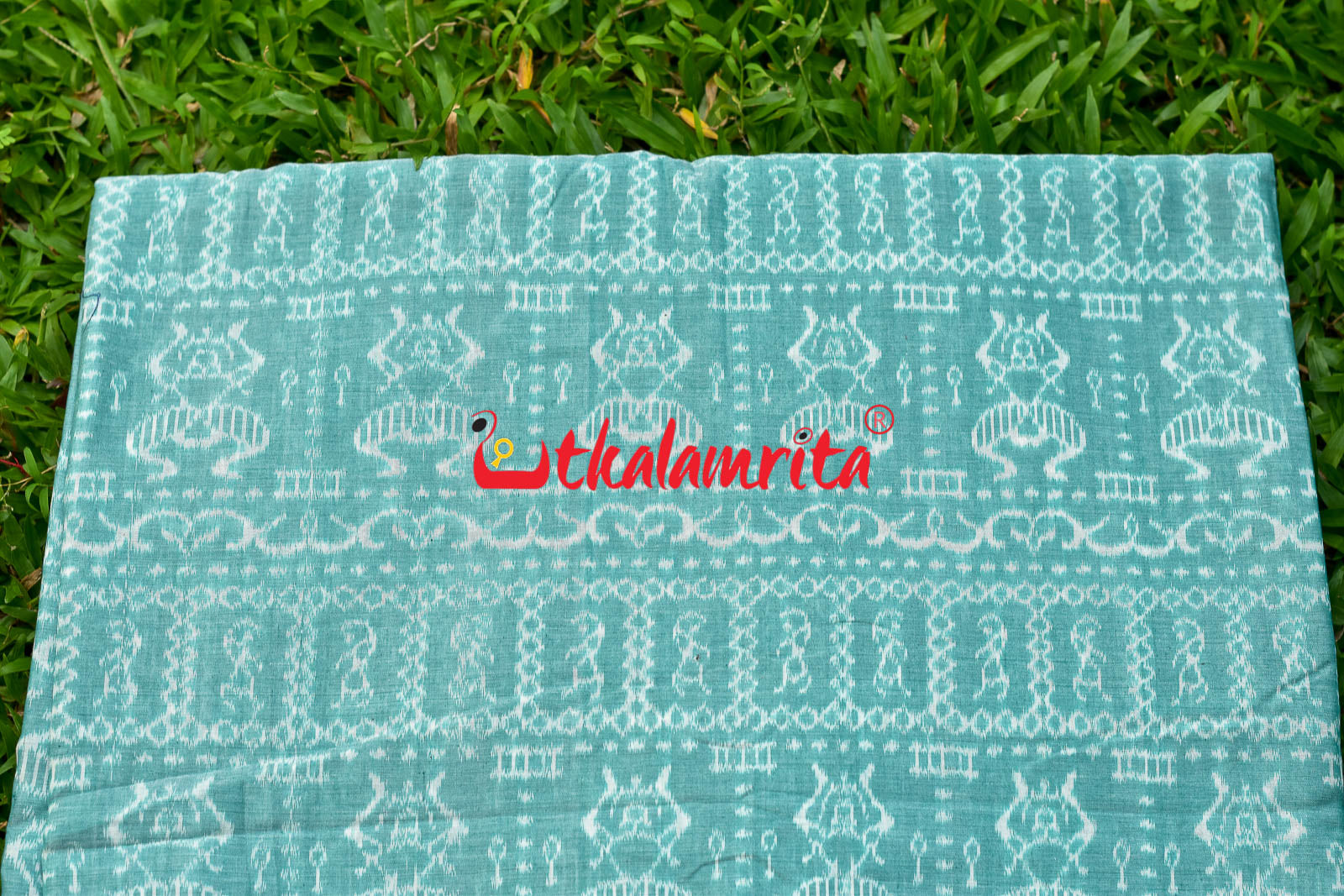 Light Green Tribals Cotton (Fabric)