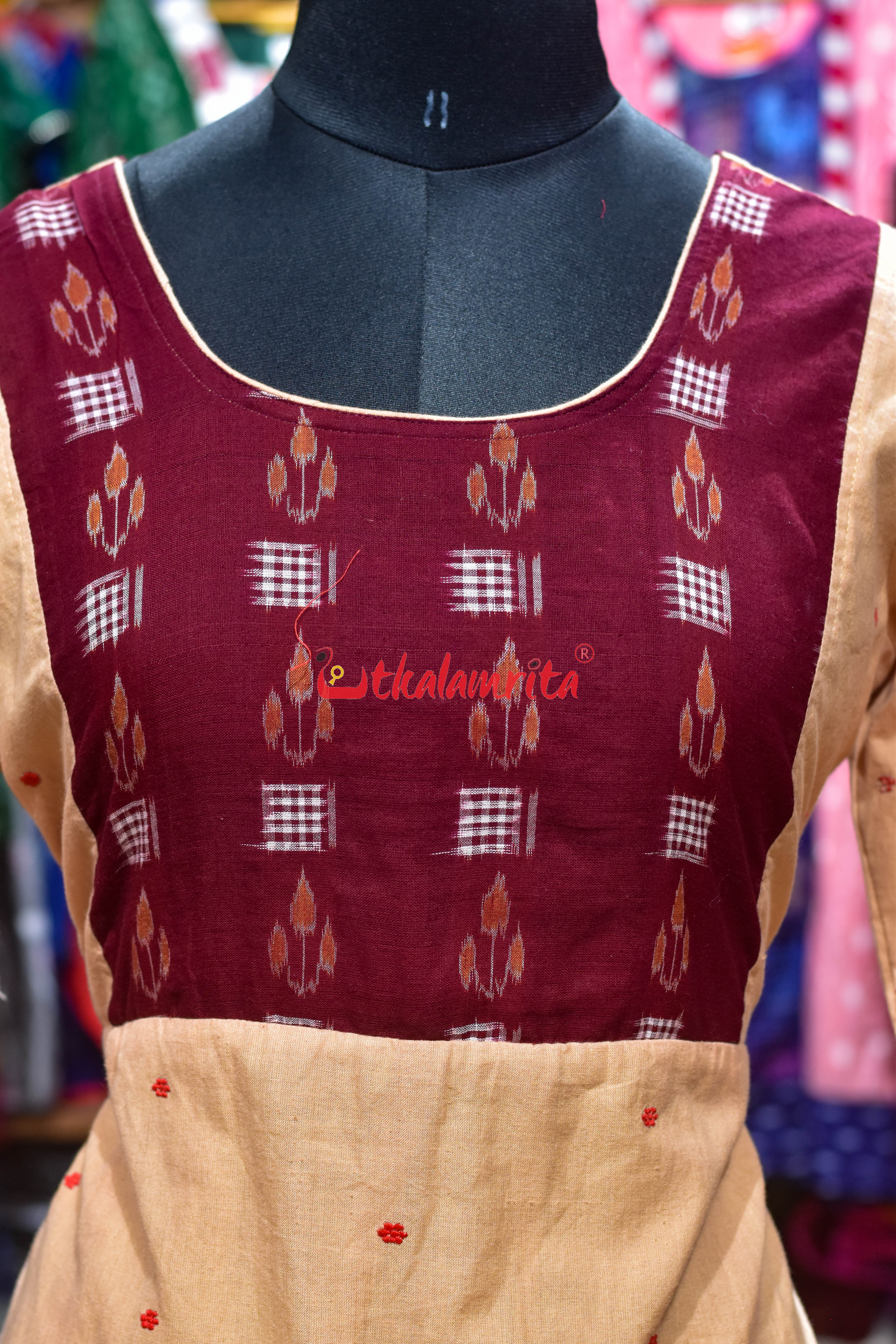 Sambalpuri Maruvaa Anarkali Dress