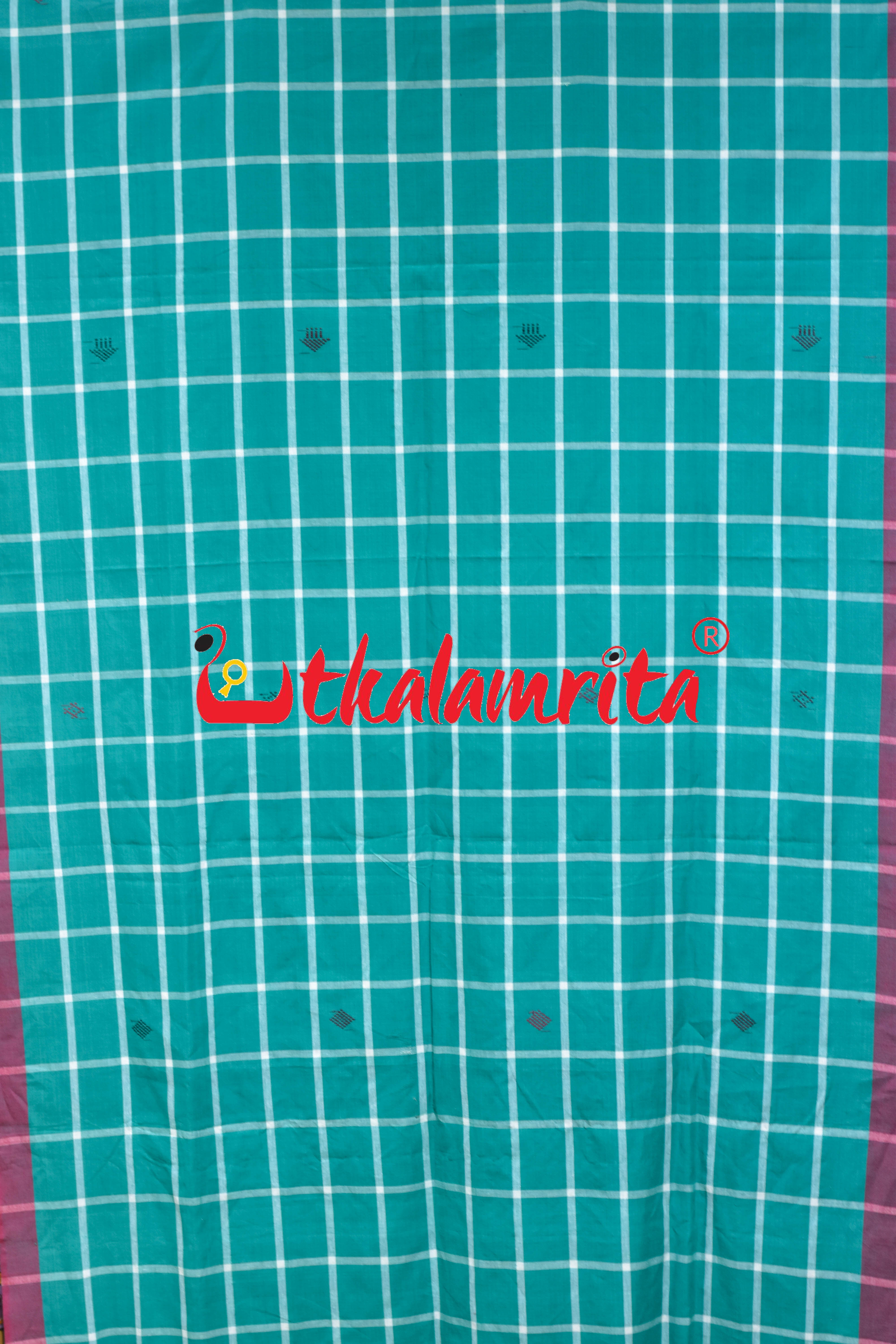 Green Santhal Mayurbhanj Phuta Saree