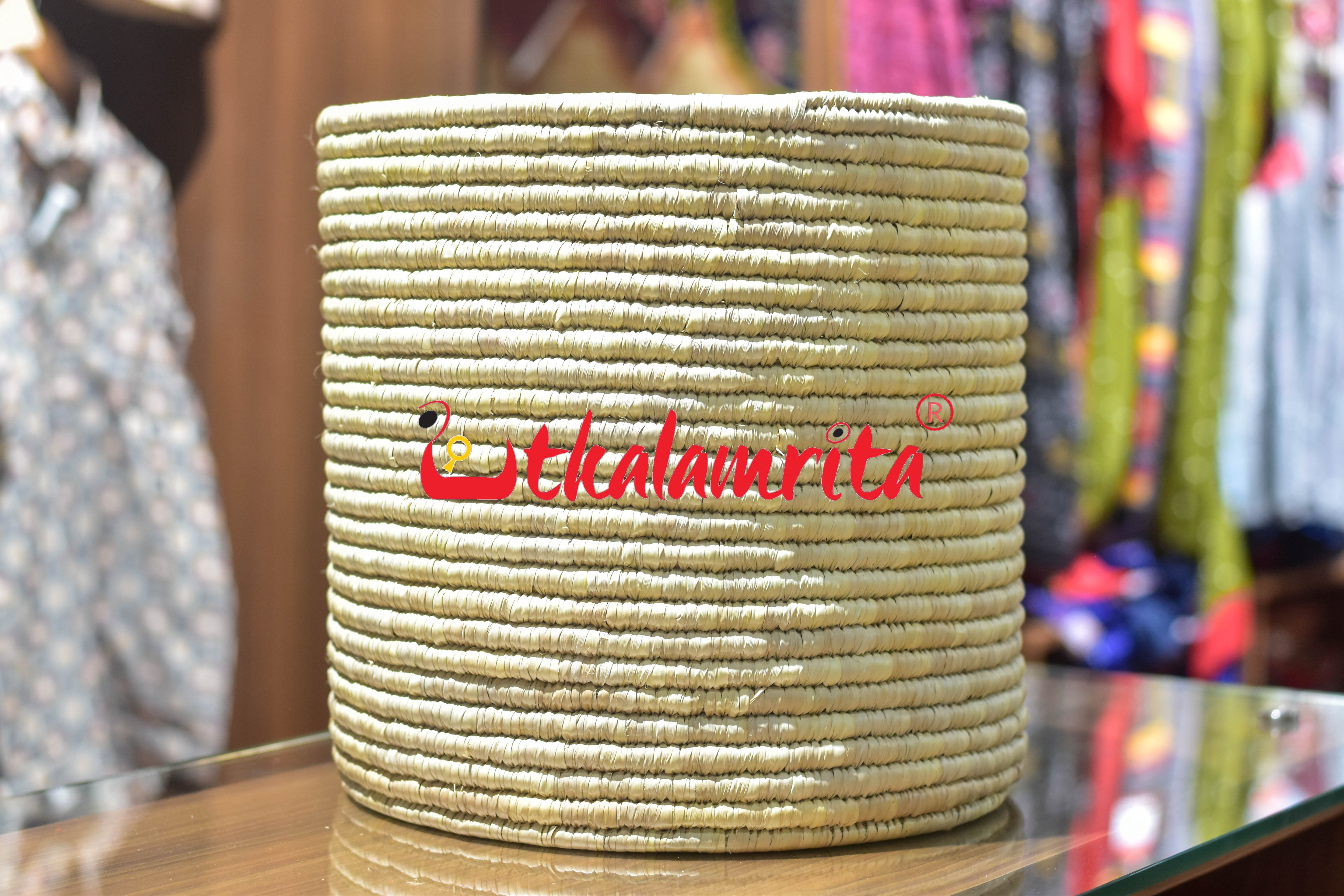 Sabai Grass Binding Dustbin Natural