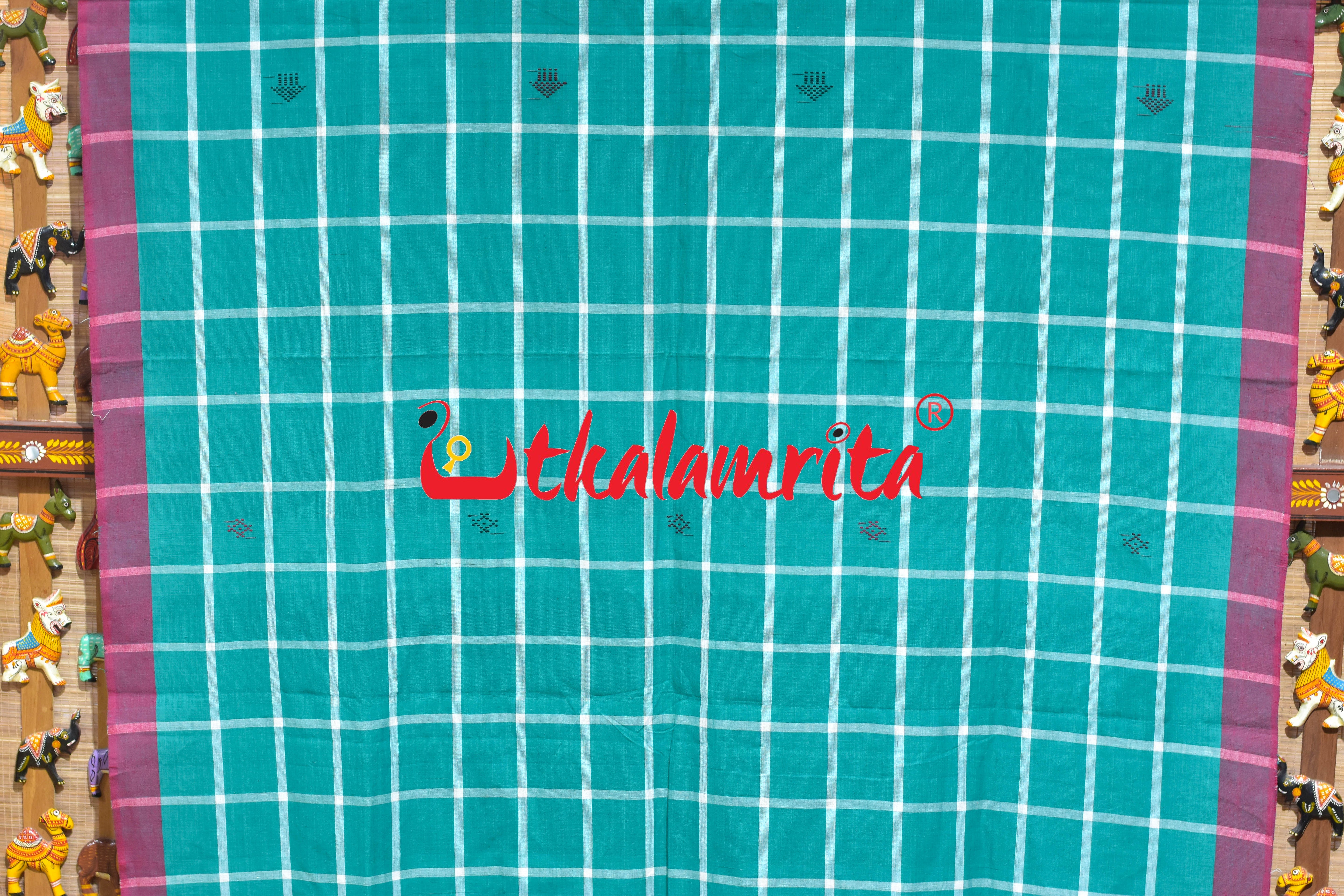 Green Santhal Mayurbhanj Phuta Saree