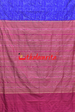 Navy Blue Rani Sree Ganeet Sambalpuri Silk Saree