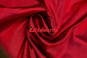 Red Bandha Silk Fabric