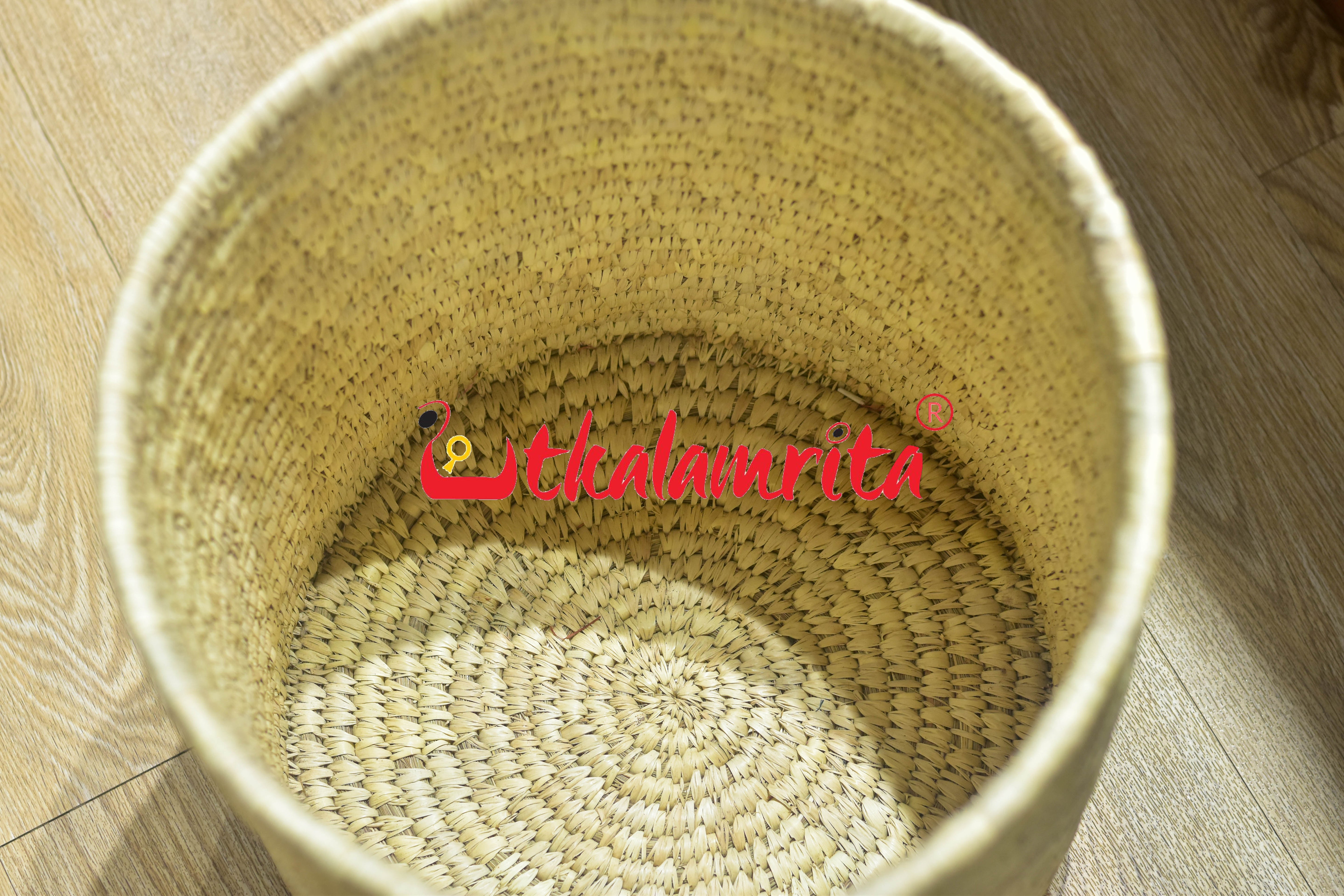 Sabai Grass Binding Dustbin Natural