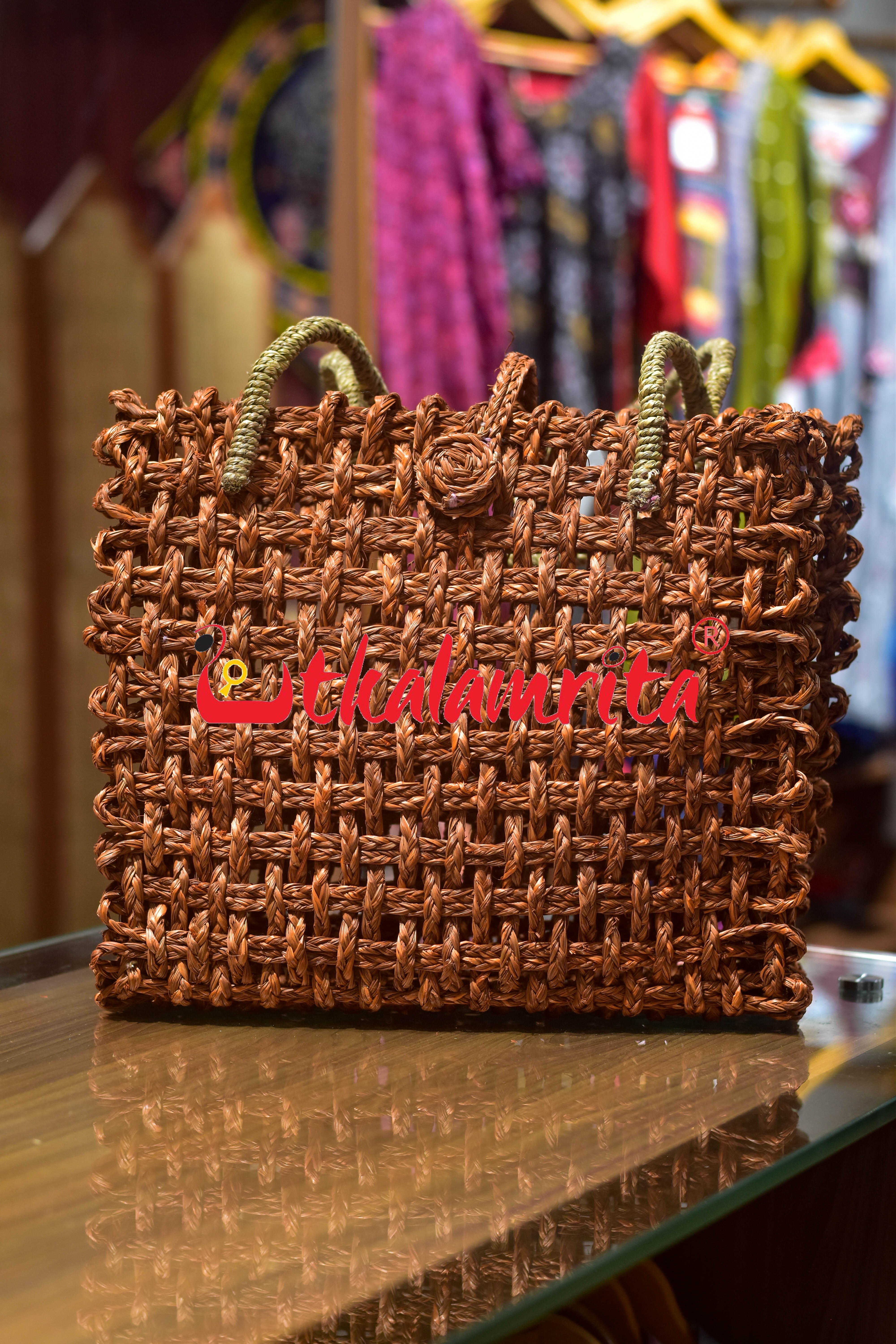 Sabai Grass Jali Bag (large)