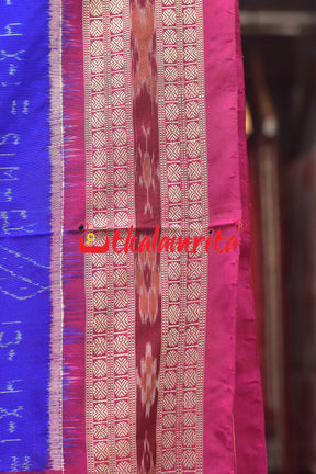 Navy Blue Rani Sree Ganeet Sambalpuri Silk Saree