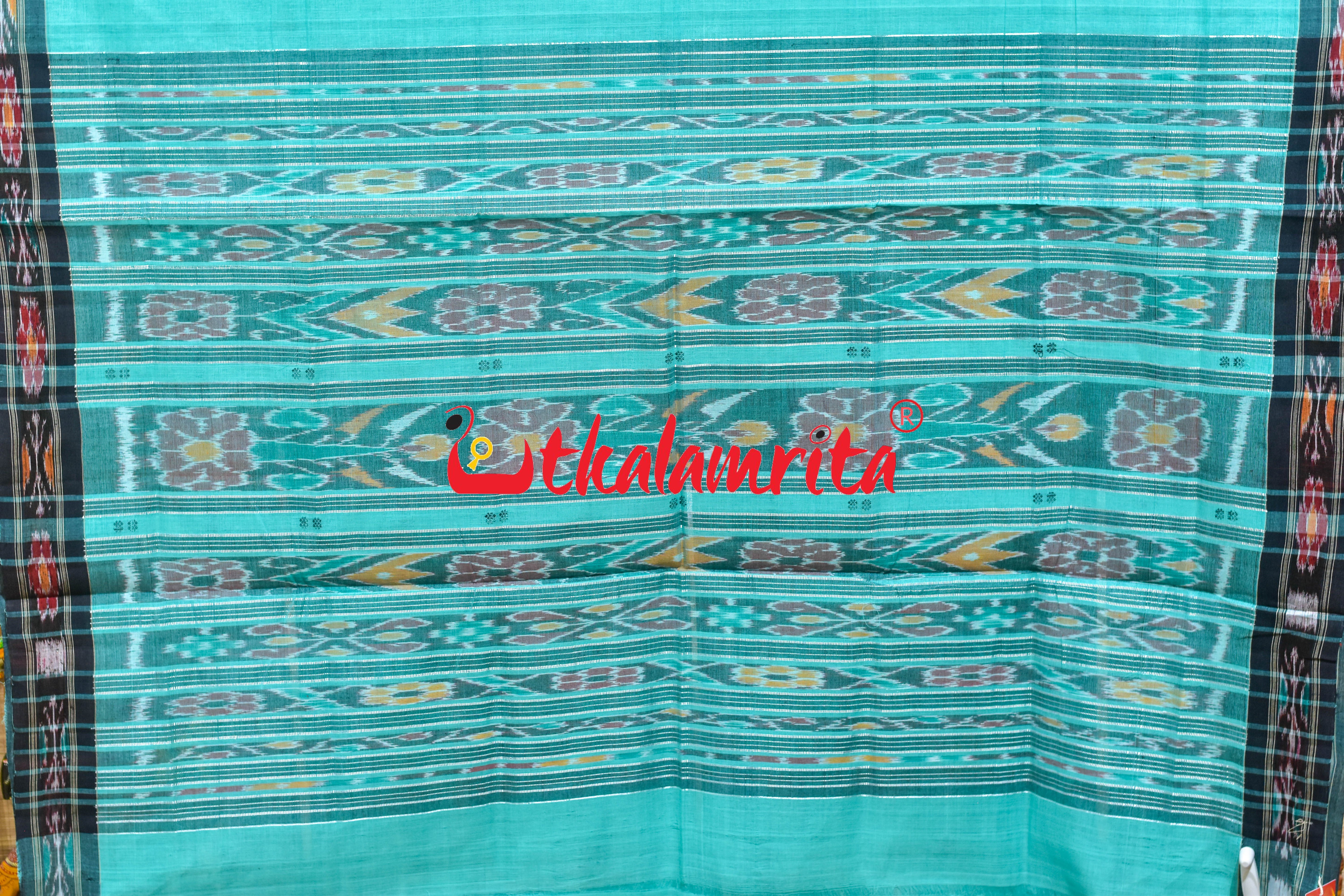 Sea Green Pittala Single Cotton Saree