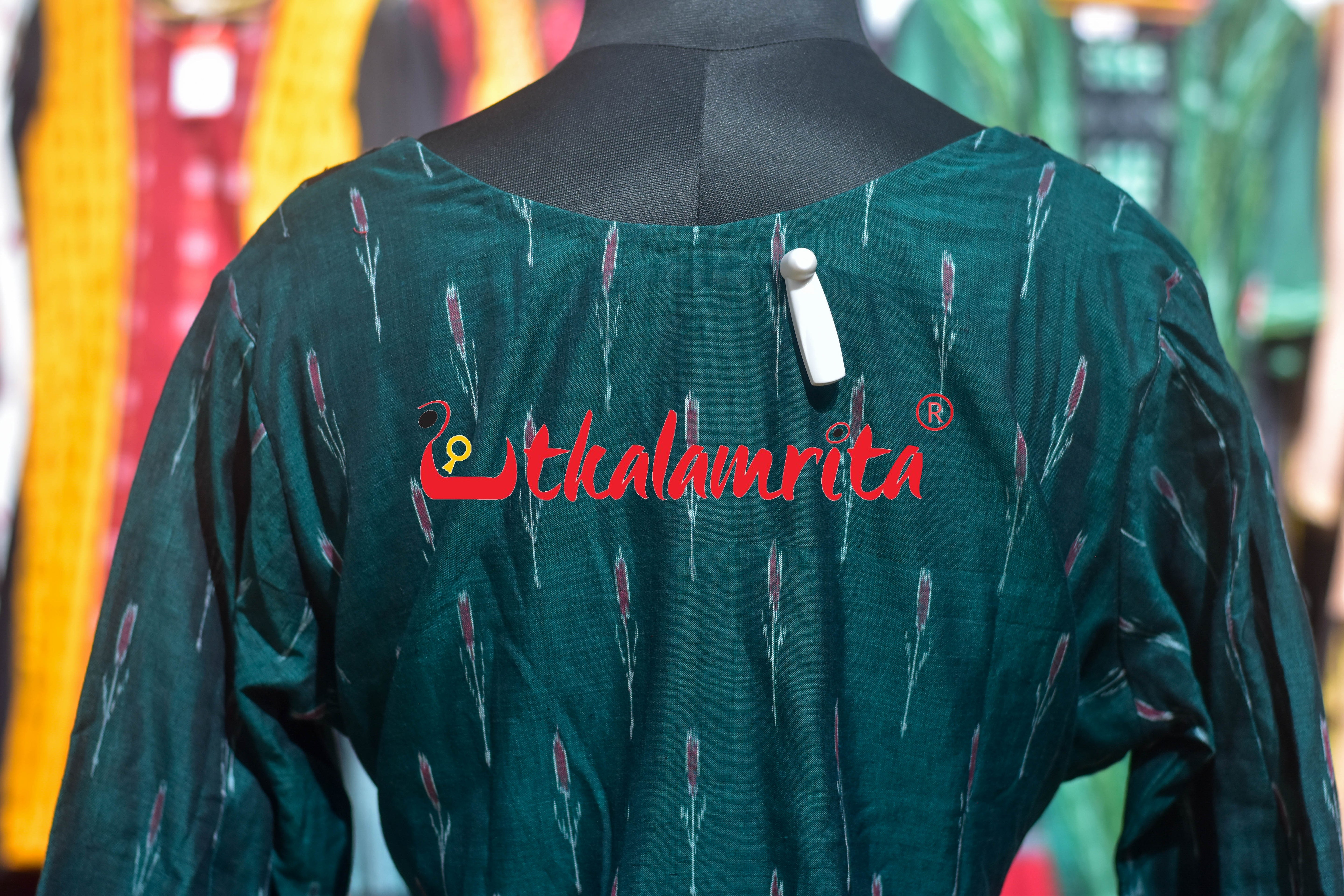 Bottle Green Labanga Tribal Design (Ladies' kurti)